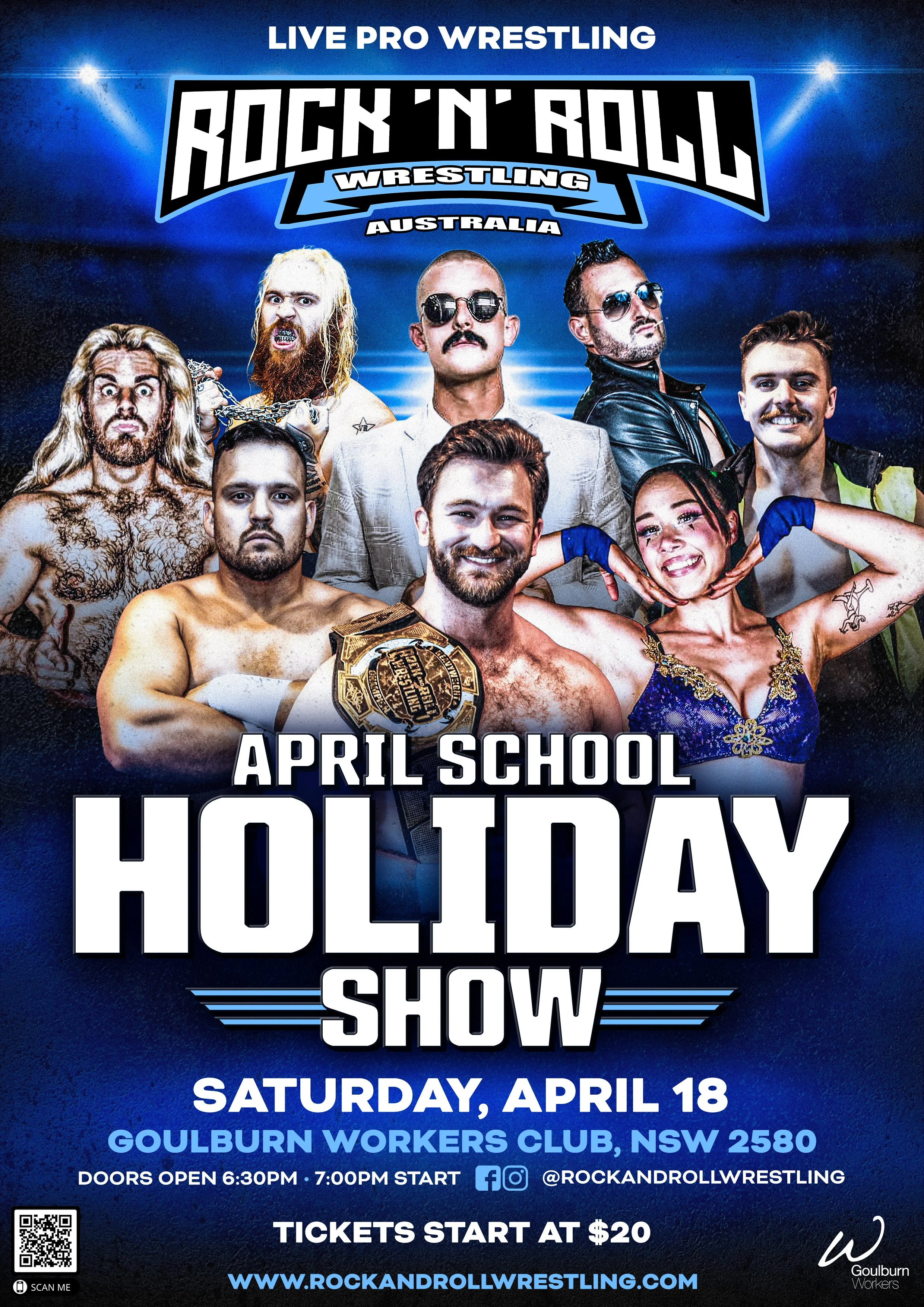 Rock 'N' Roll Wrestling Australia - April School Holiday Show