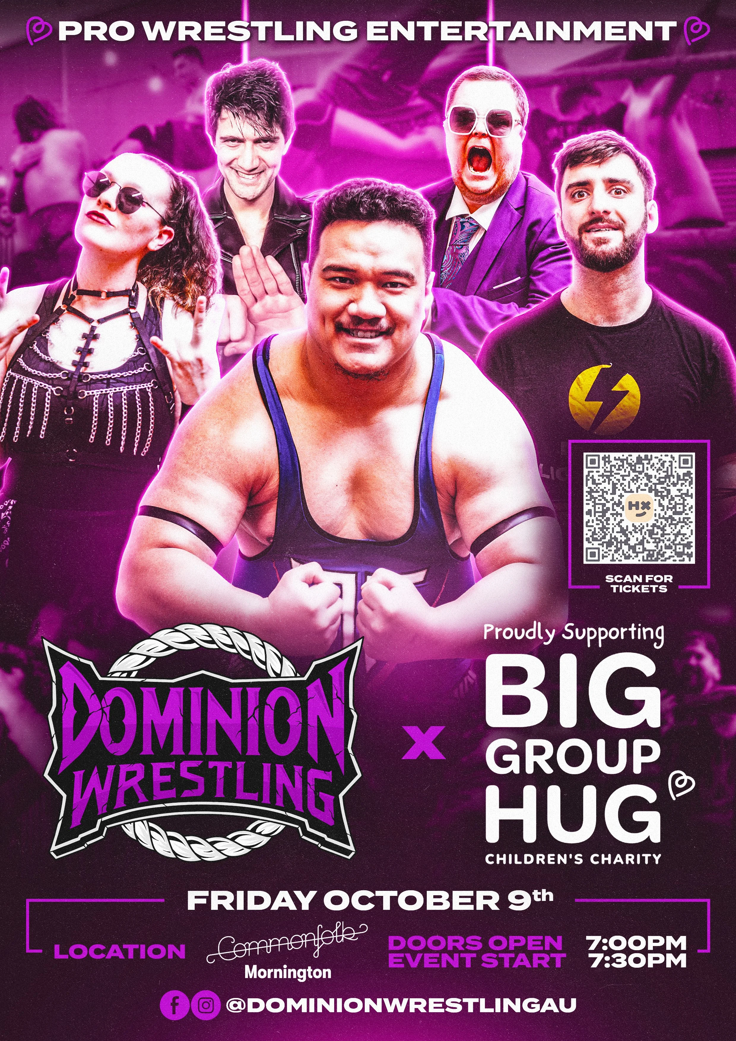 Dominion Wrestling x Big Group Hug