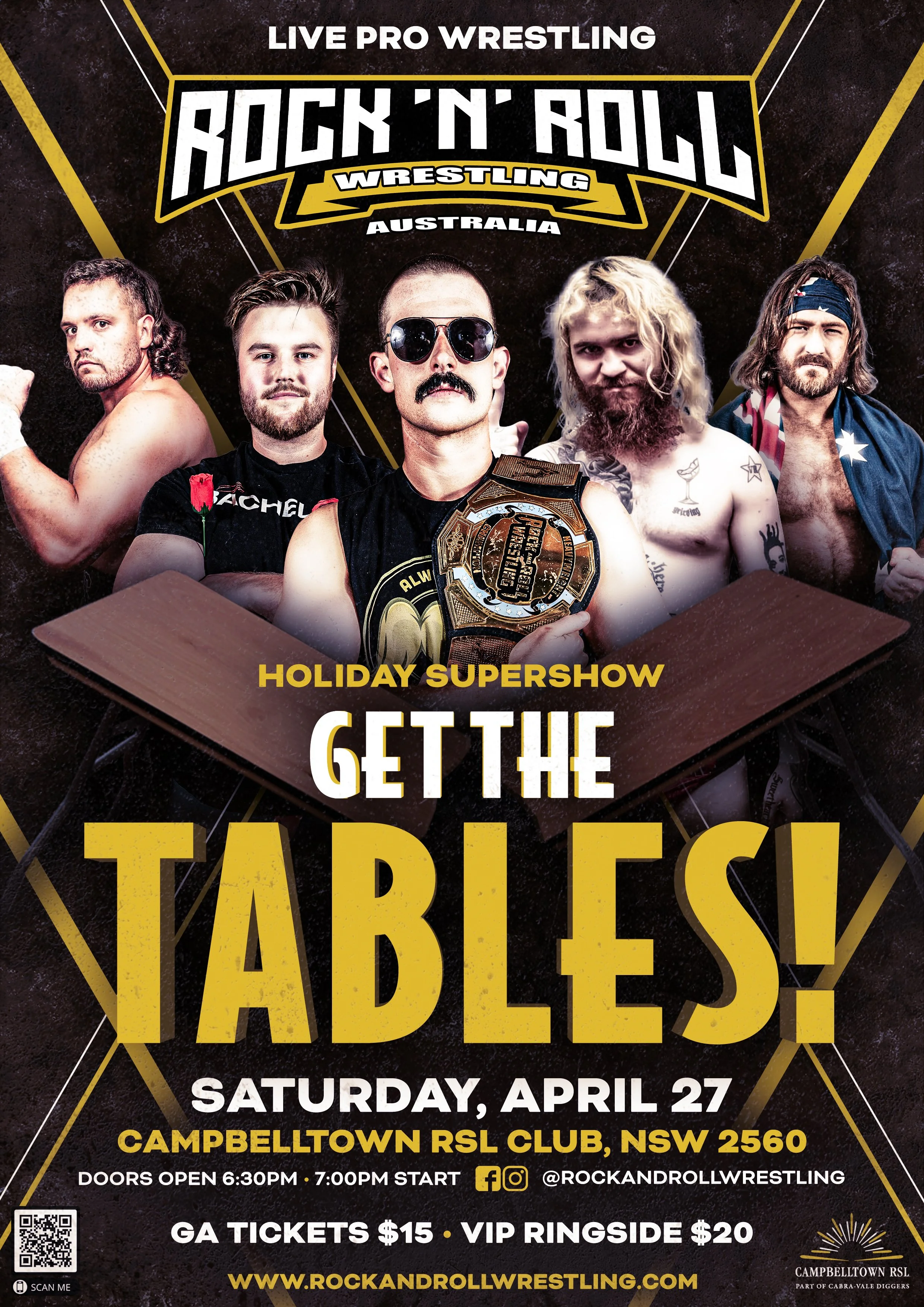 Rock 'N' Roll Wrestling Australia - Get the Tables! Holiday Supershow