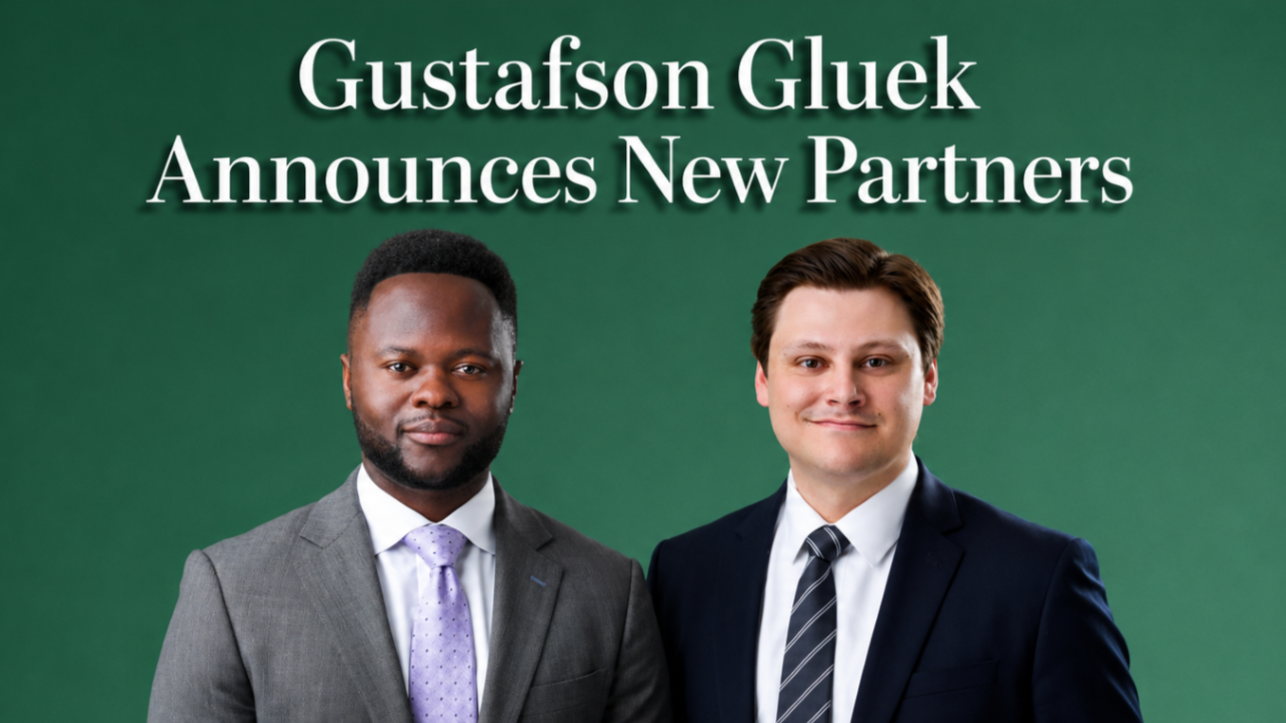 Gustafson Gluek Proud to Announce New Partners Tony Stauber and Abou Amara, Jr.&nbsp;