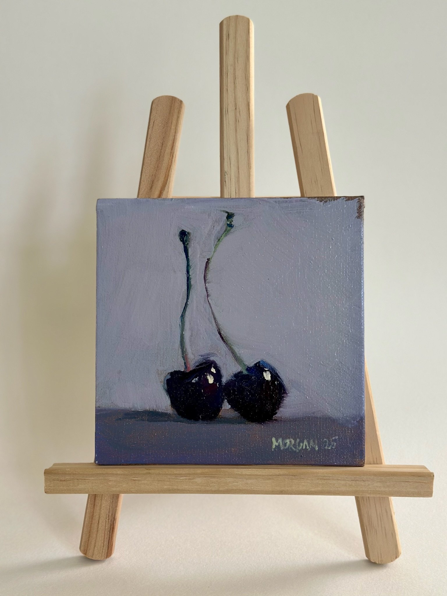 Plum Chum Cherries, 6"x6"