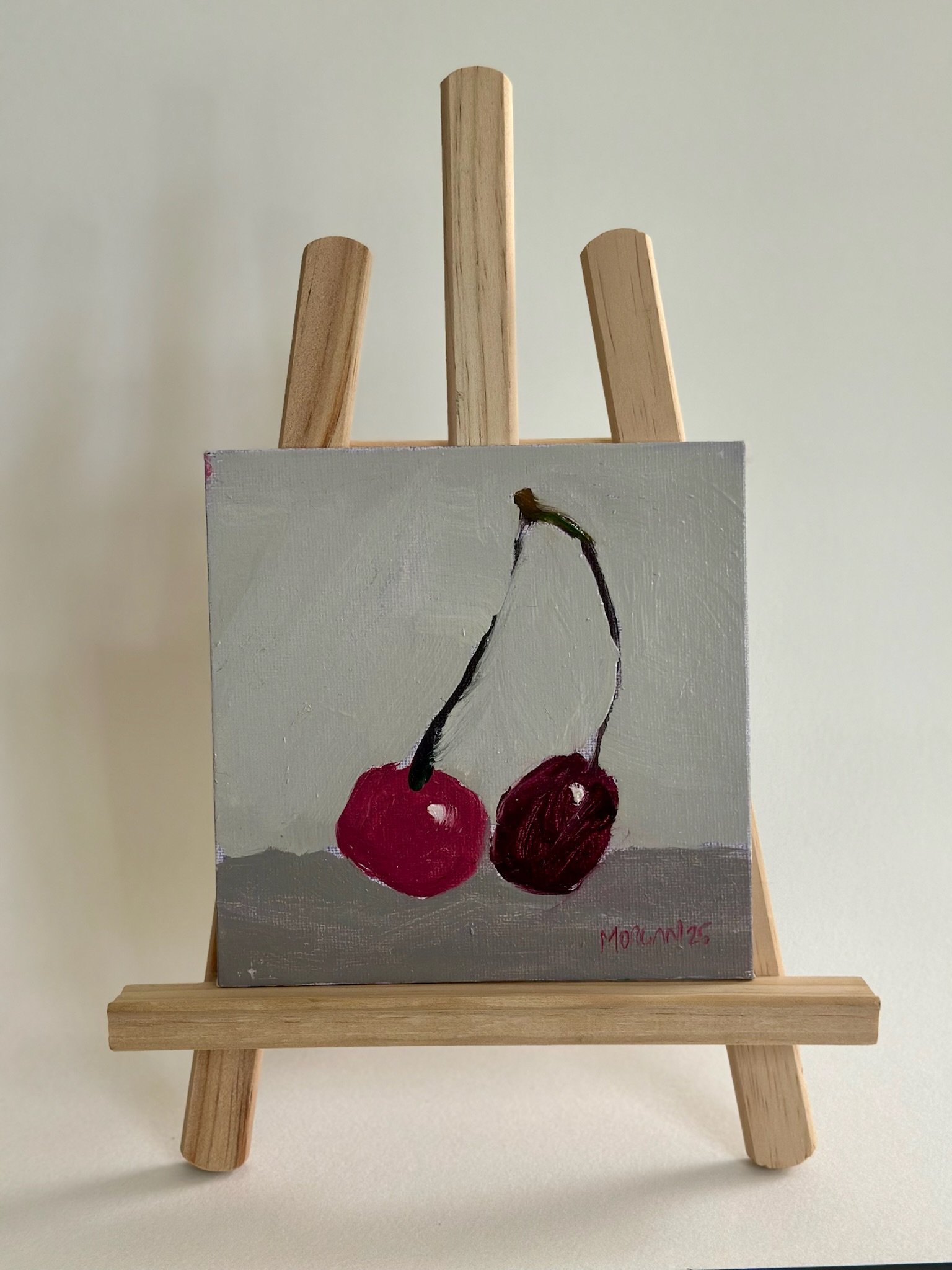 Tied Cherries I, 6"x6"