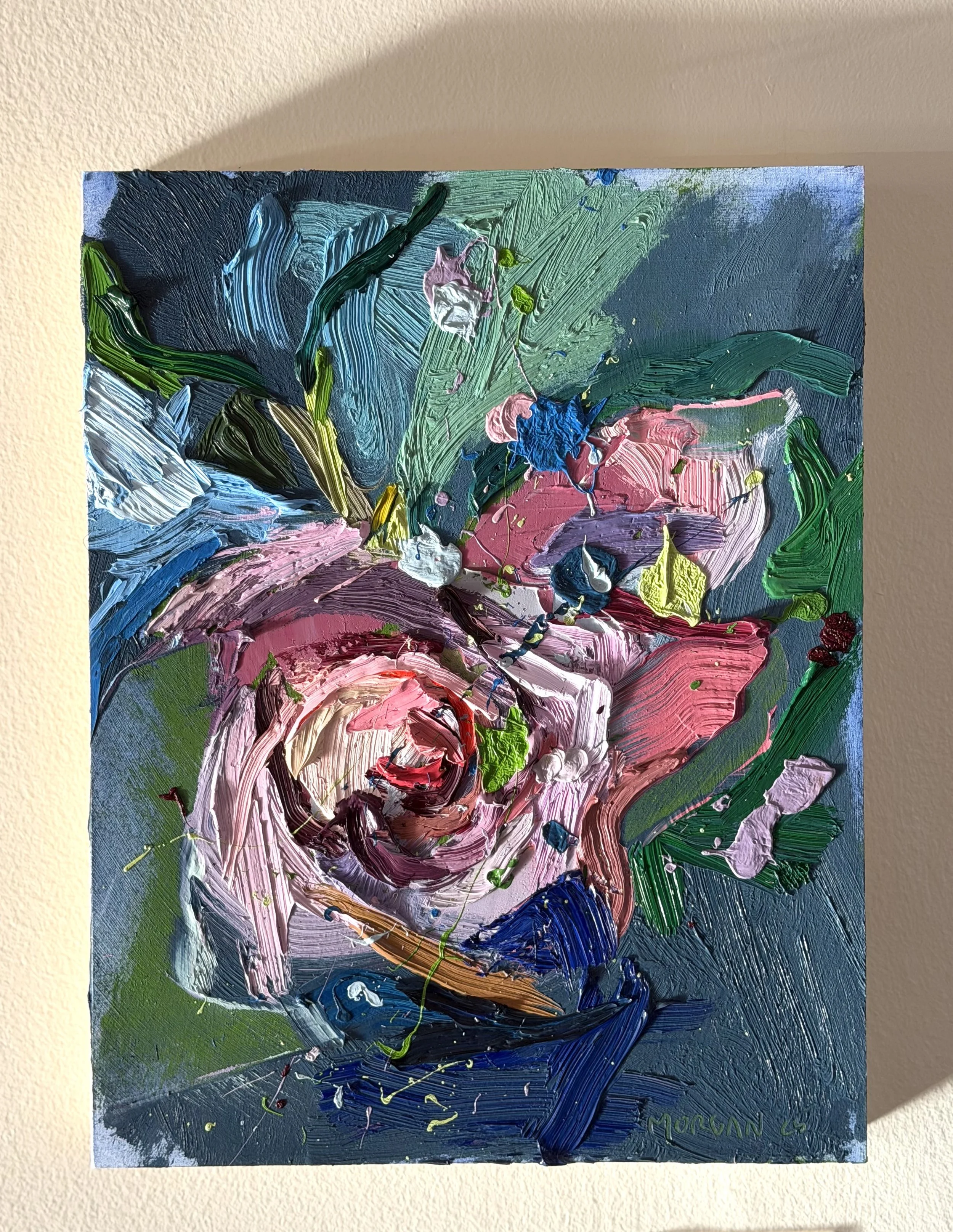 Party Rose No. 2 (Aqua), 11"x14"