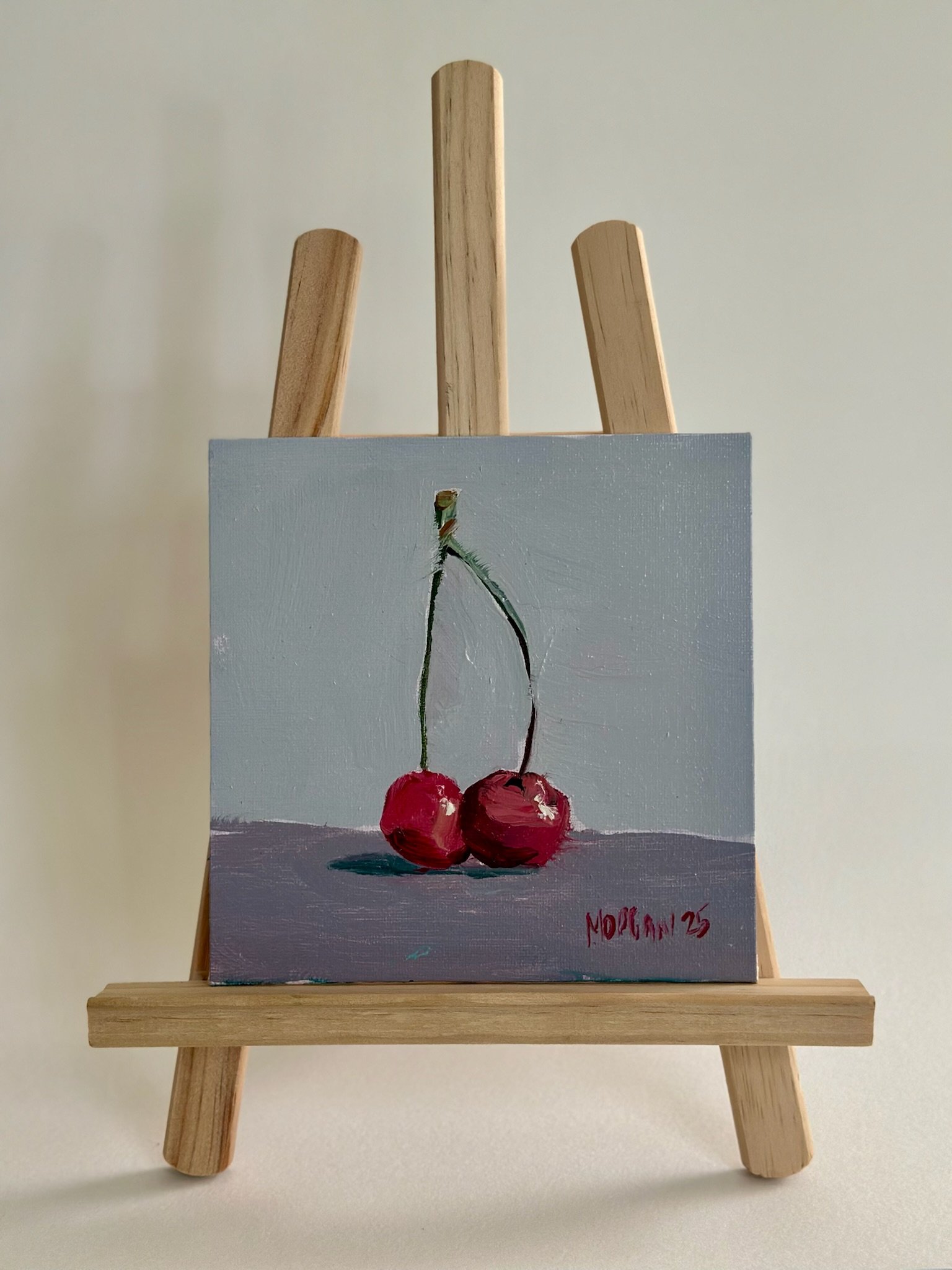 Tied Cherries III, 6"x6"