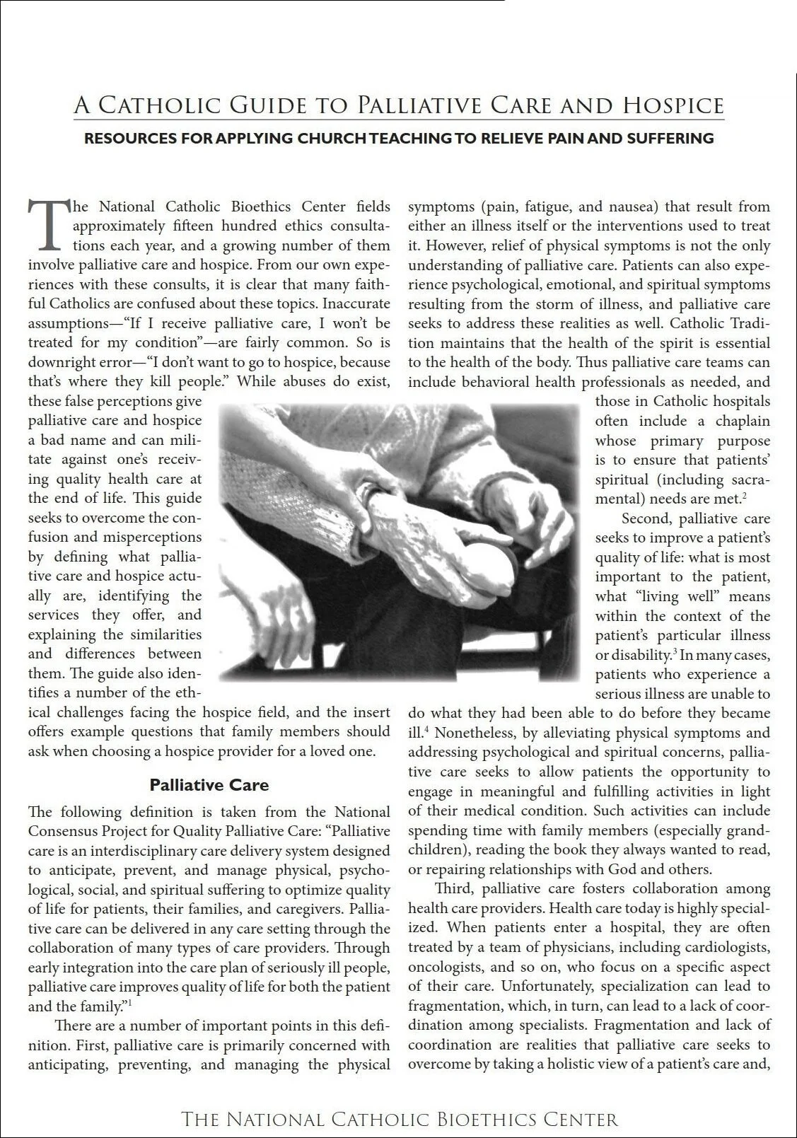 Catholic Guide to Palliative Care and Hospice - PDF Download (English)