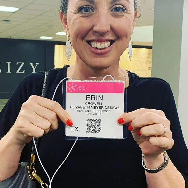 Proud moment 😍😍😍 Checked into the Dallas Market Center as Elizabeth Meyer Design...I was so giddy that the lovely gentleman at the checkin counter asked if I wanted him to take my picture 😂🤣😂 ummmmm.... yeah, kinda 😬 #imsoexcitedandijustcanthi