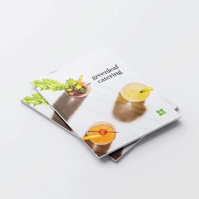 Catering menus do NOT have to be boring! We designed this booklet for @greenleafchopshop to showcase not only their #freshAF offerings but also their personality. Flip through!