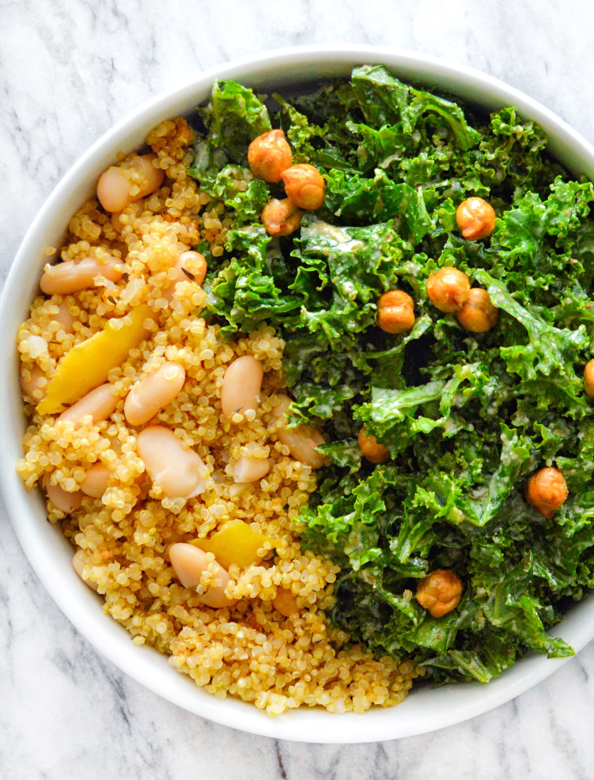 kale-caesar-salad-lemon-quinoa-vegan-dinner