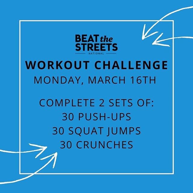 Wrestlers - here's a daily workout challenge we're sharing from Beat the Streets National. With thousands of us doing this across the country, we may chalk up over a #millionminutes !! #StayFit #Workout #ittakesacity Beat The Streets Cleveland Beat T