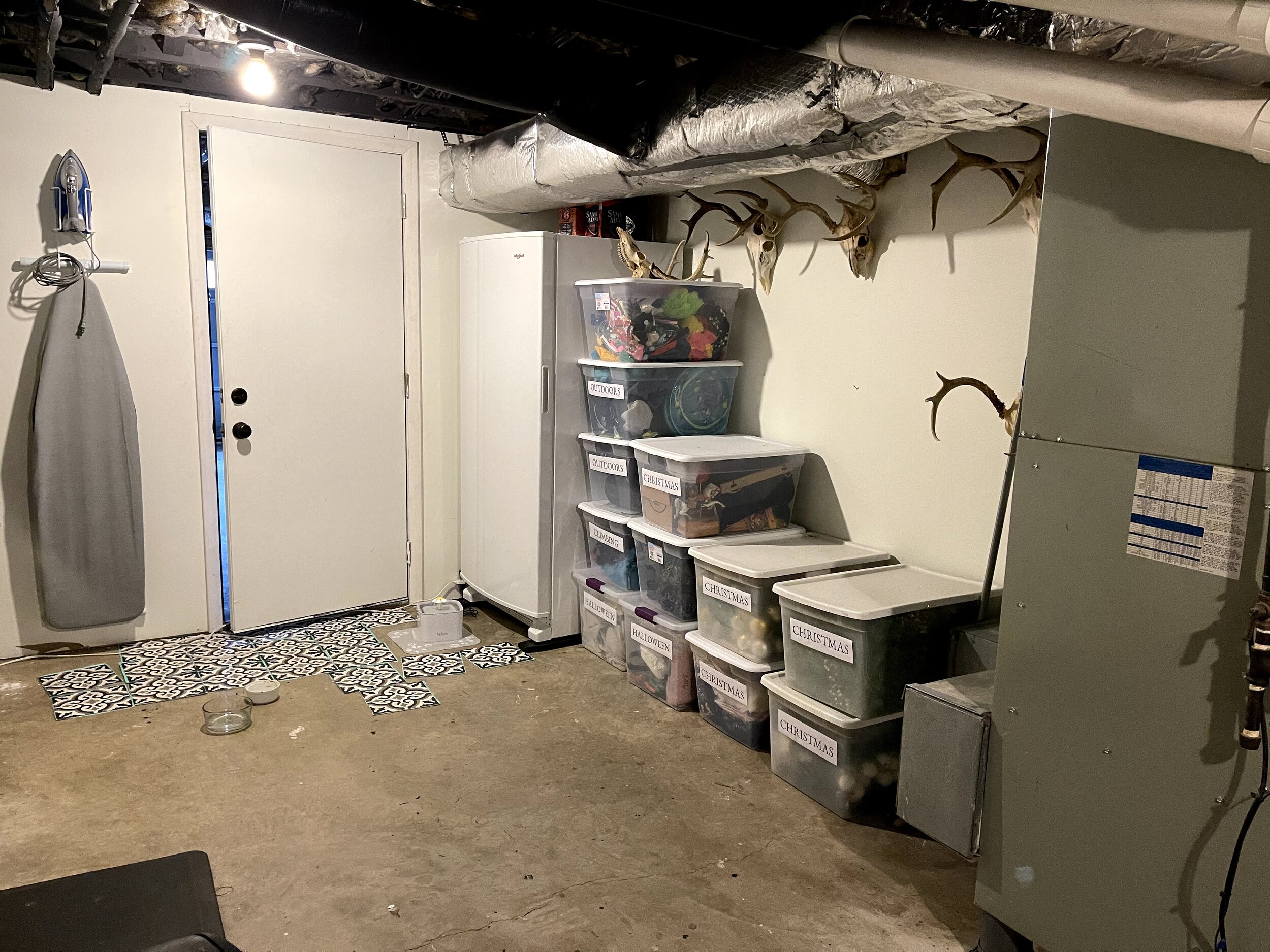 Christmas Storage + A Tour of All Our Basement Storage