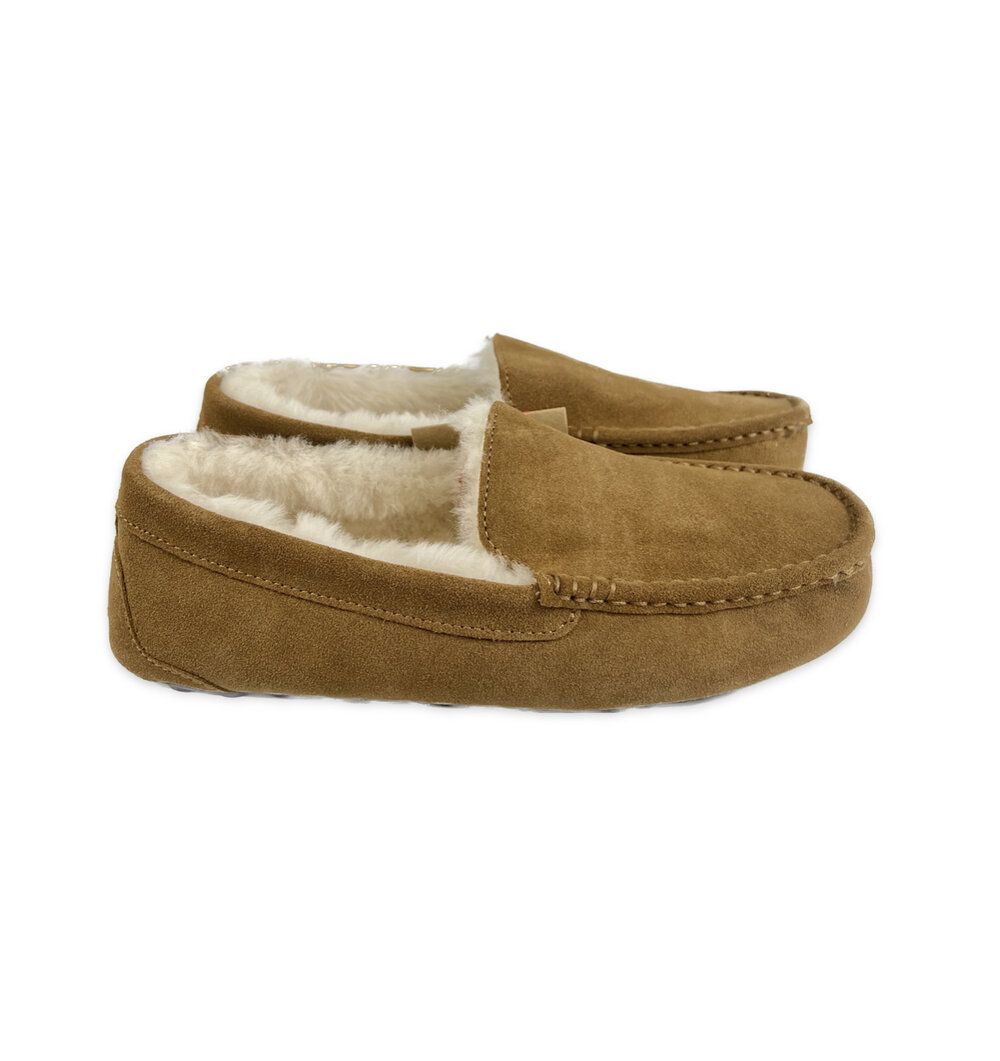 Dluxe by Dearfoams Genuine Shearling Men's Slippers — Cents Consignment & Thrift Stores in Ephrata, Strasburg, East Earl, Morgantown PA