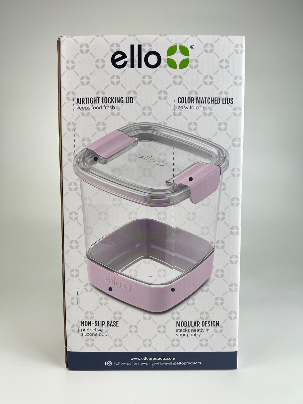 Plastic Food Storage Canisters with Airtight Lids, Set of 5 – Ello