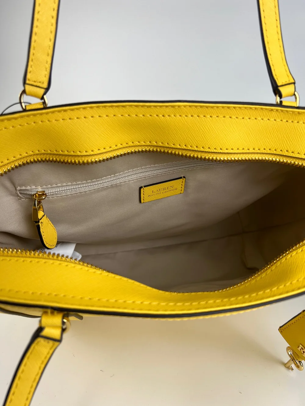 Ralph lauren yellow handbag discount