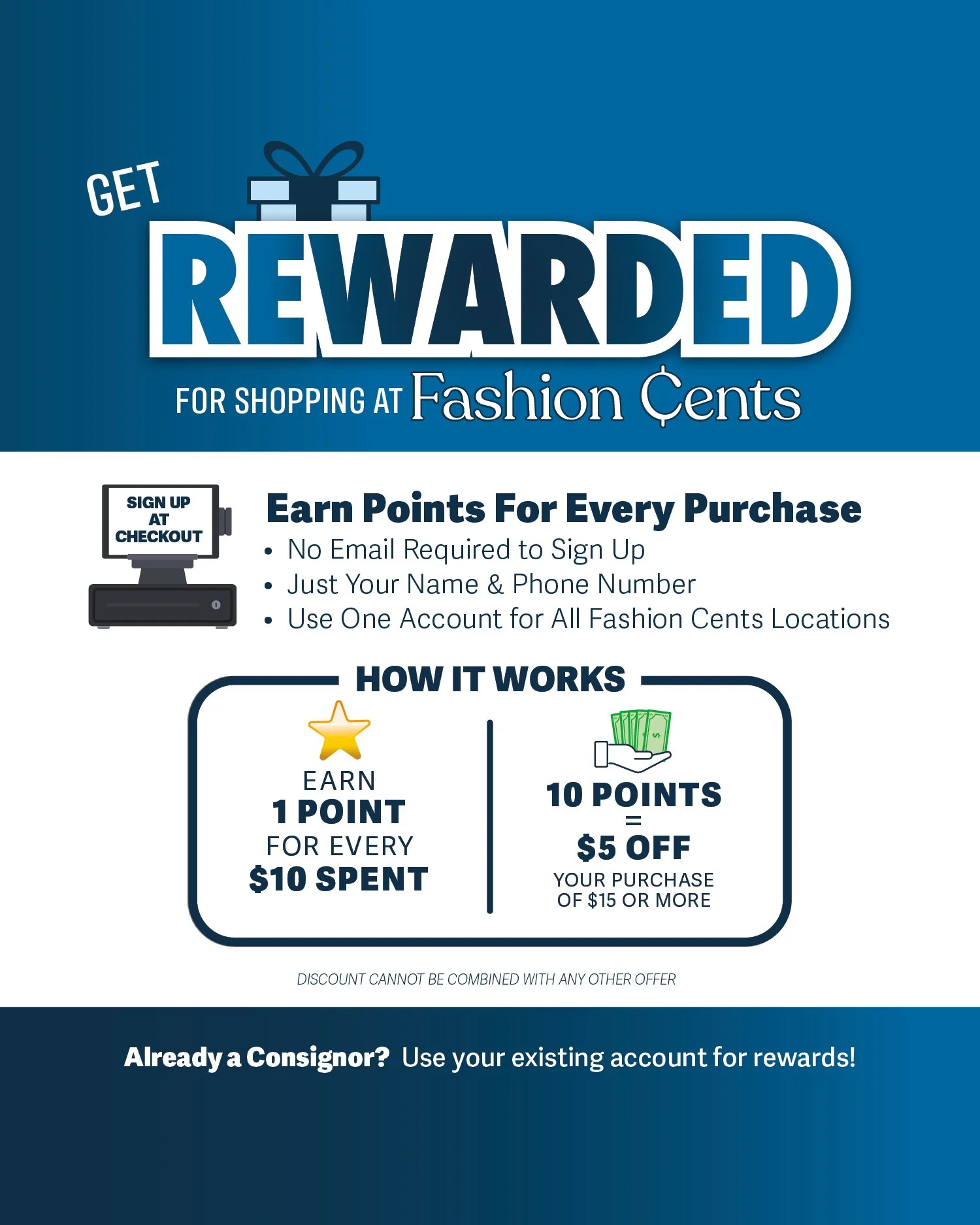 Get rewarded for shopping at Fashion Cents