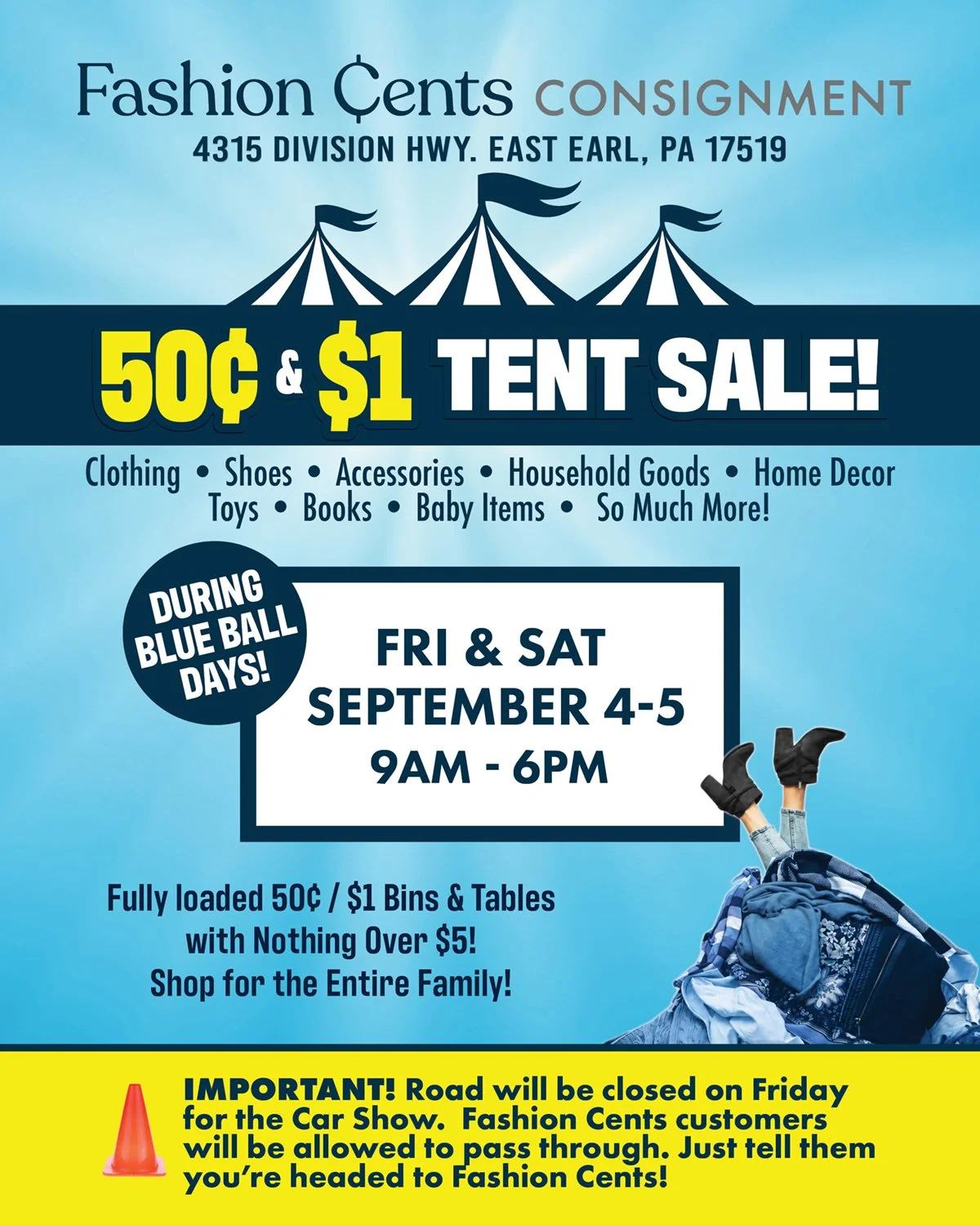 East Earl 50¢ $1 Tent Sale
