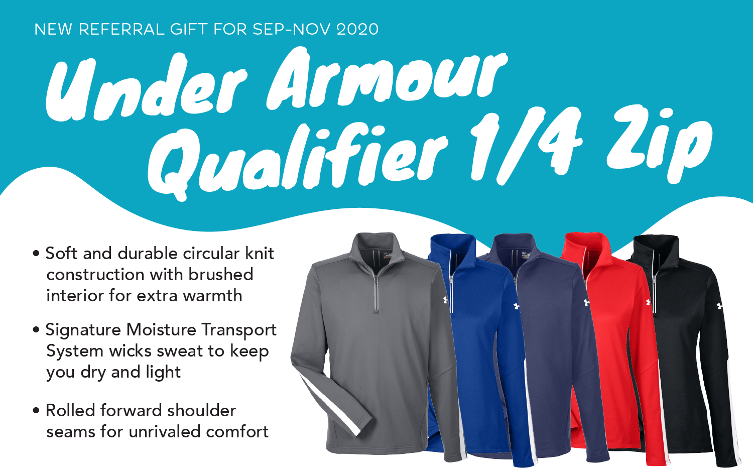 Under Armour Qualifier 1/4 Zip Sep to Nov 2020's Referral Gift