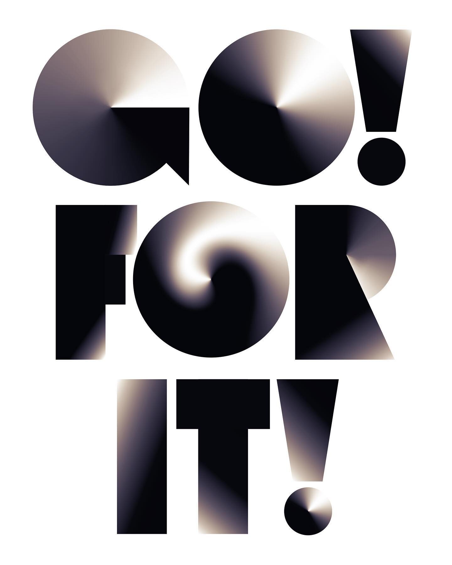 From the archive [TYPOGRAPHY EXPLORATION] Go for it! 🏃🏃 #sergidelgado #lettering #typography #graphicdesign