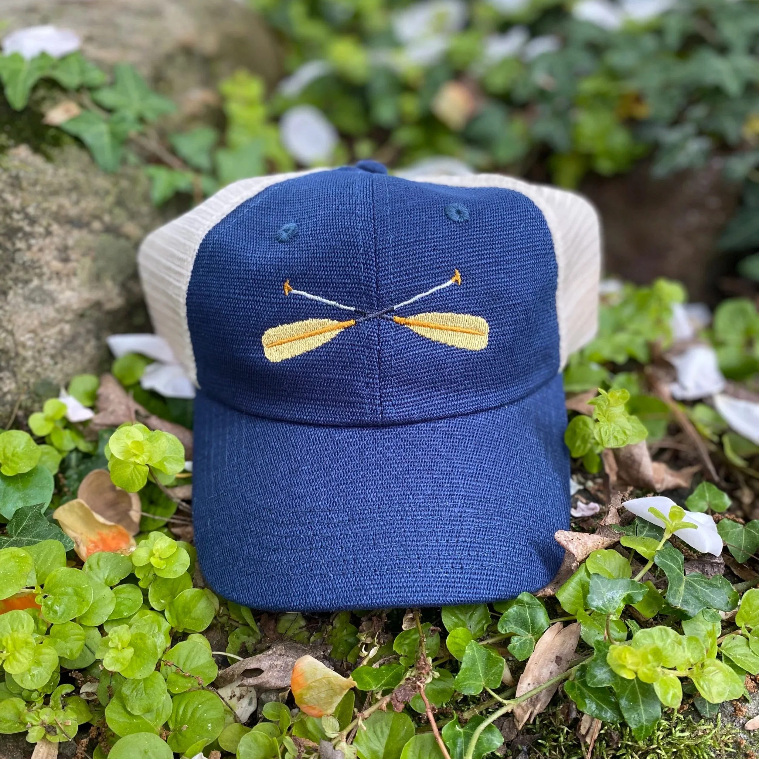 The River Is Calling Embroidered Hemp Hat