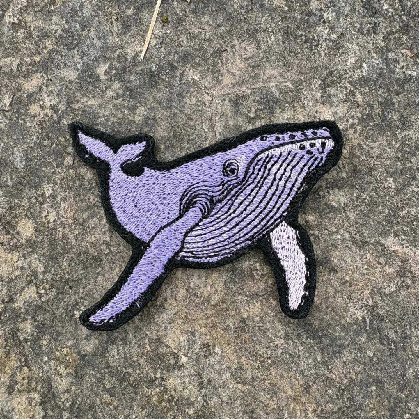 Purple Humpback Whale Handmade embroidered iron-on Phish patch