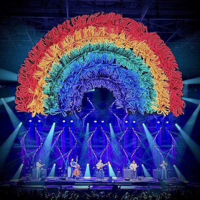 Fuzzy Rainbow Handmade embroidered iron-on patch