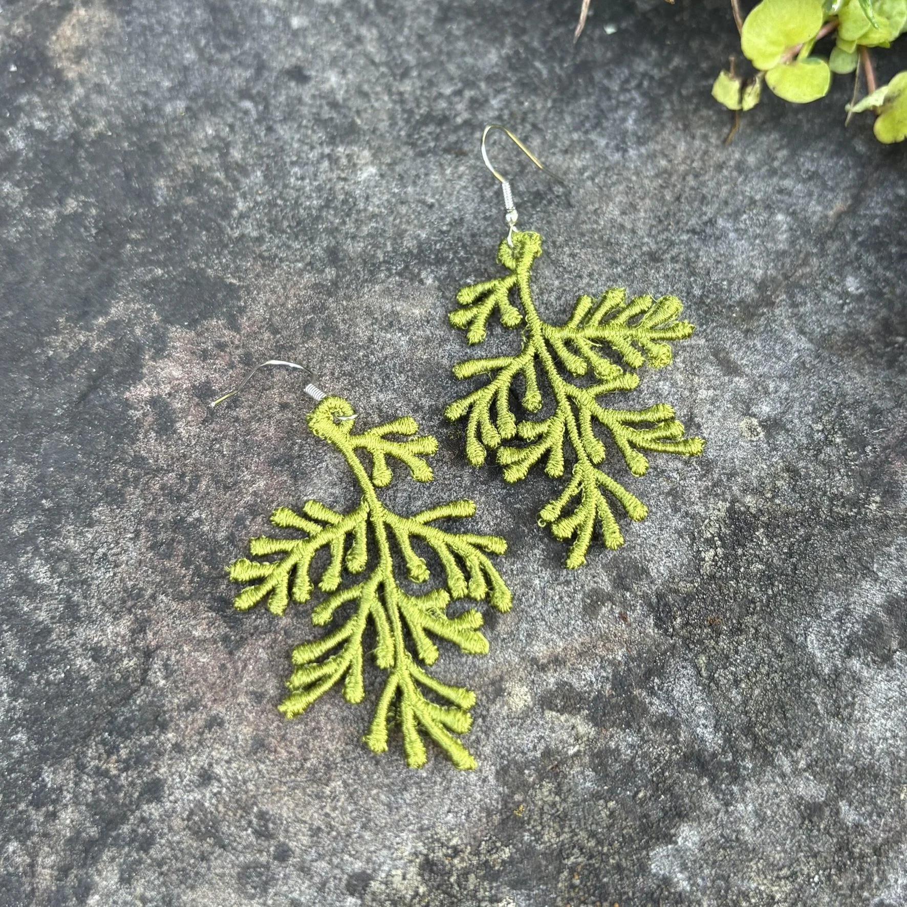 Cedar Handmade Embroidered Earrings