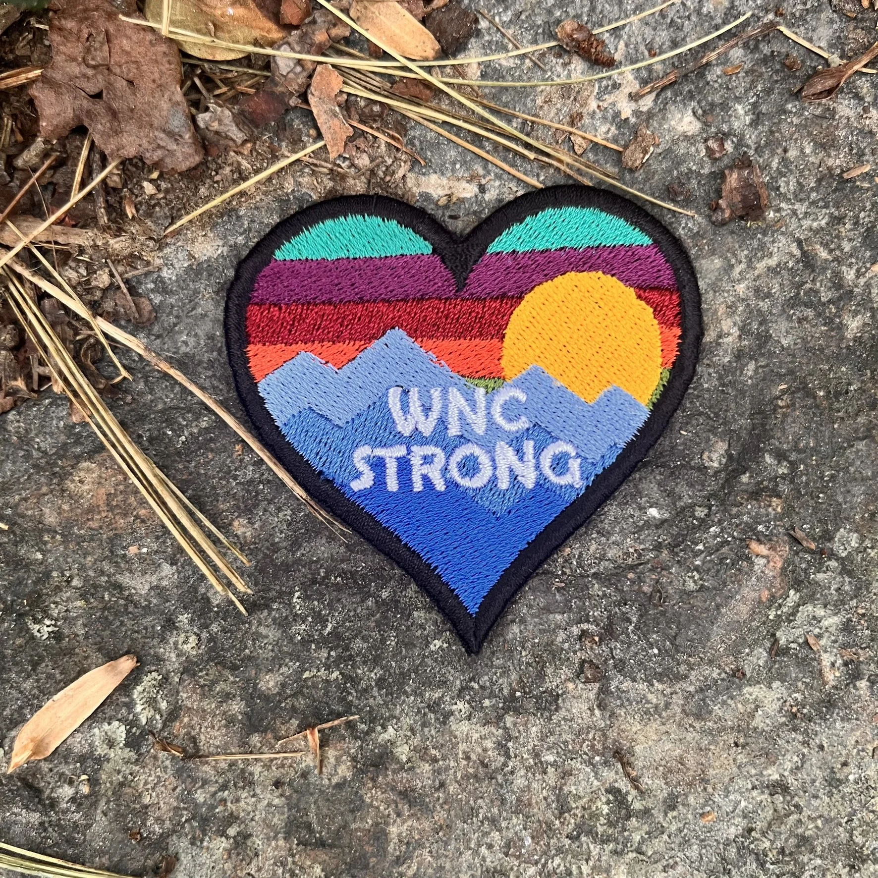 WNC Strong Handmade Embroidered iron-on patch