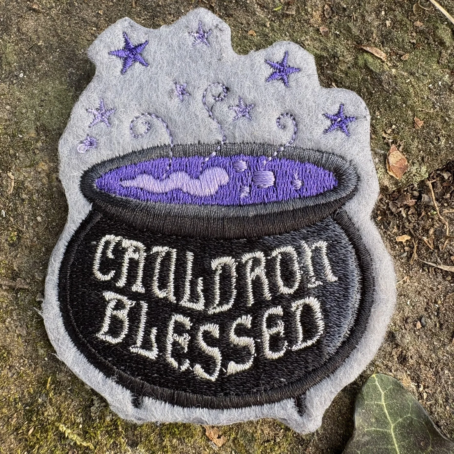 Cauldron Blessed Handmade iron-on embroidered ACOTAR patch