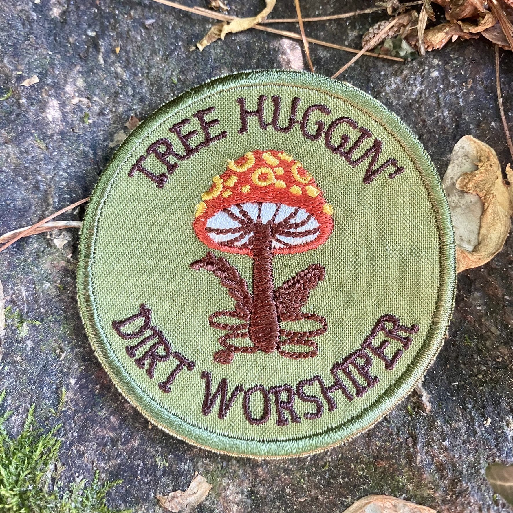 Tree Hugging Dirt Worshiper Handmade Mushroom Patch