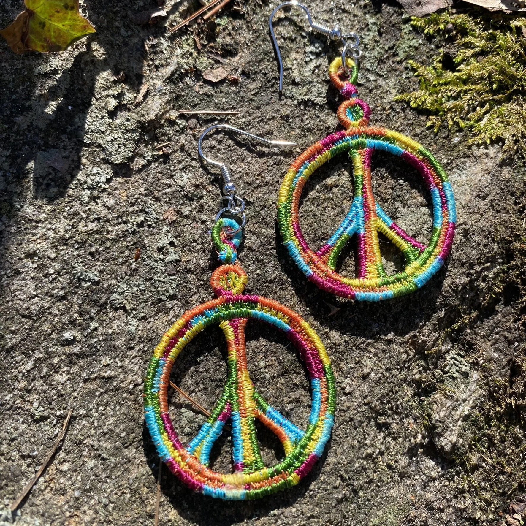 Rainbow Peace Earrings