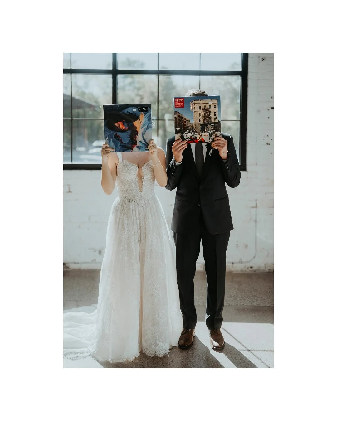 These two poured their hearts into every detail of their day &mdash; and it showed. 🖤 Thoughtful, intentional, and so them. From exchanging vinyl records as wedding gifts (a perfect nod to their record store engagement session 🎶) to celebrating the