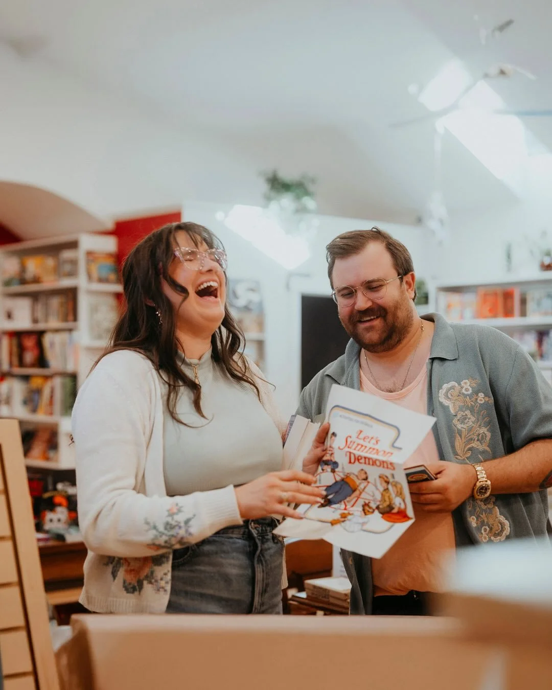 You know how when you just want to browse a cute book store and random couples keeps coming up to you and posing adorably? So distracting. 
Seriously… I’ve officially learned that photographing engagements in bookstores is terrible for
