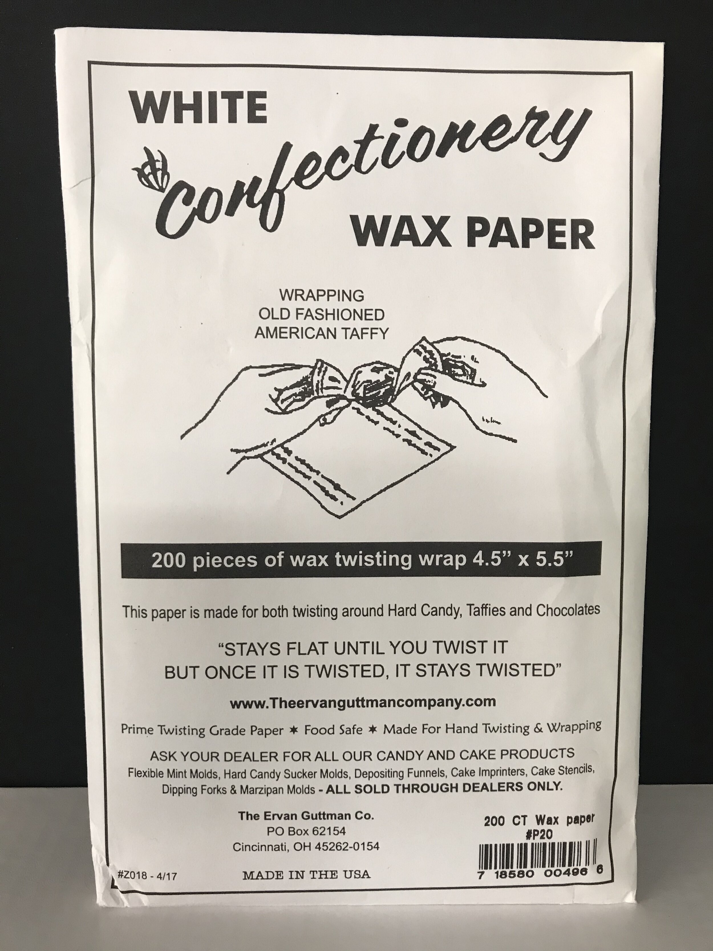 White Confectionery Wax Paper — CAKE LADIES DREAM SHOPPE