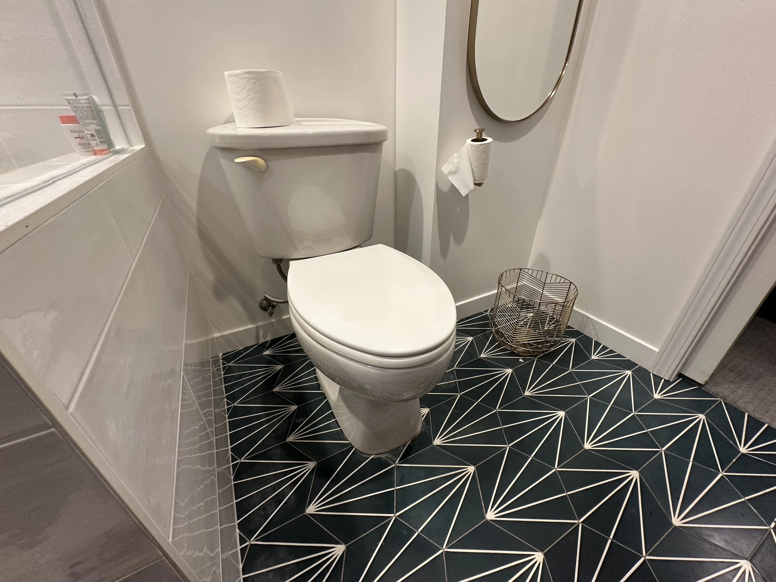  Airy, leak-free Seattle basement bath: Your next unwind oasis. 