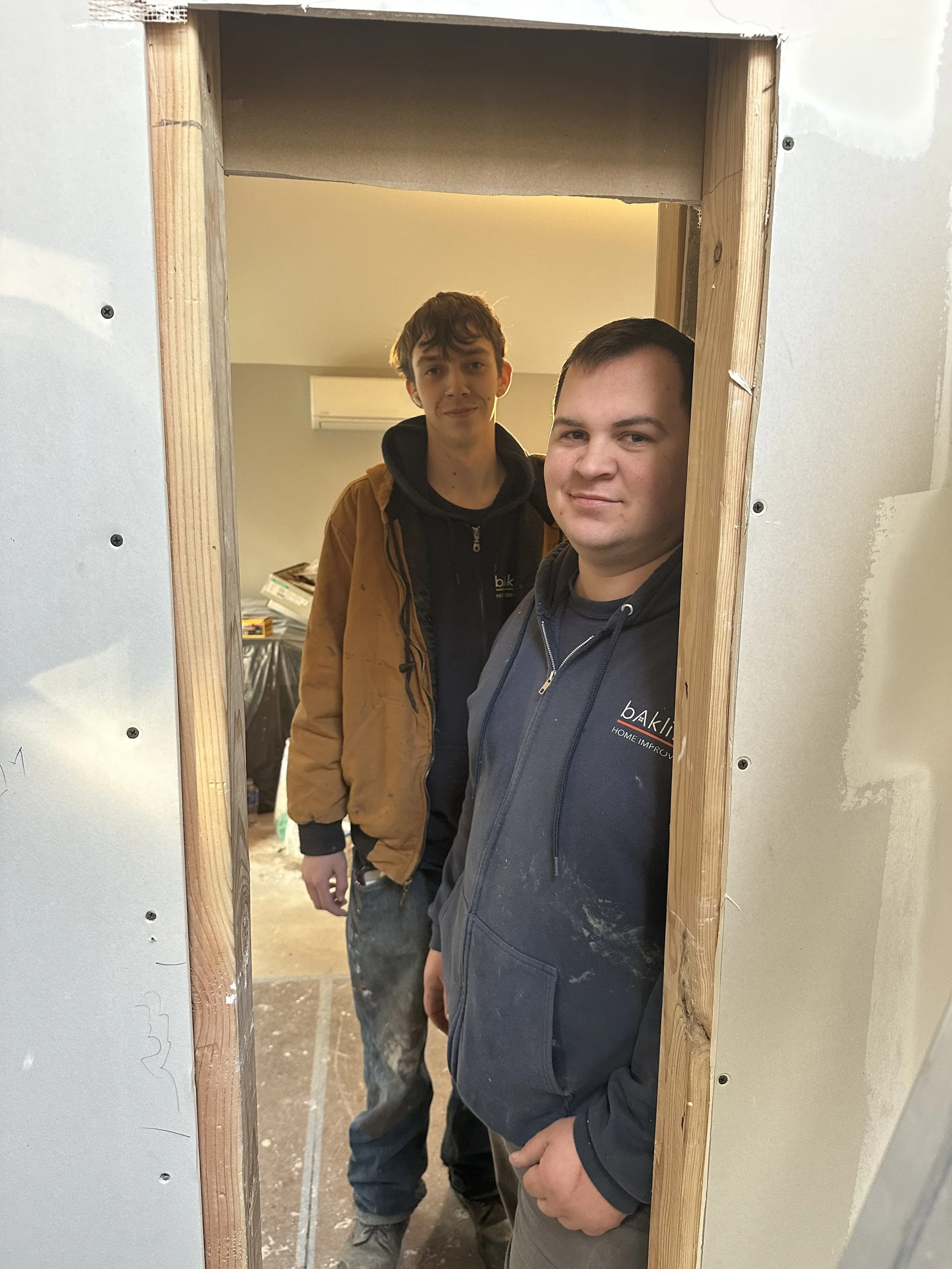 Baklinski team keeping site clean and efficient on Friday remodel wrap-up