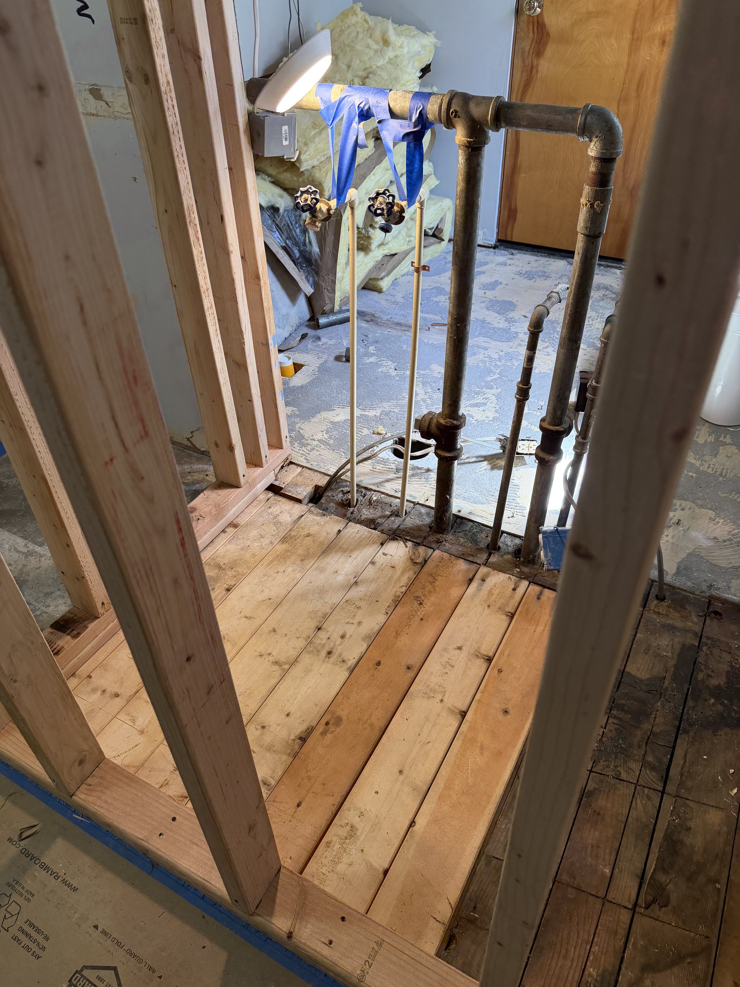 Tongue and groove car decking flooring in Seattle crawl