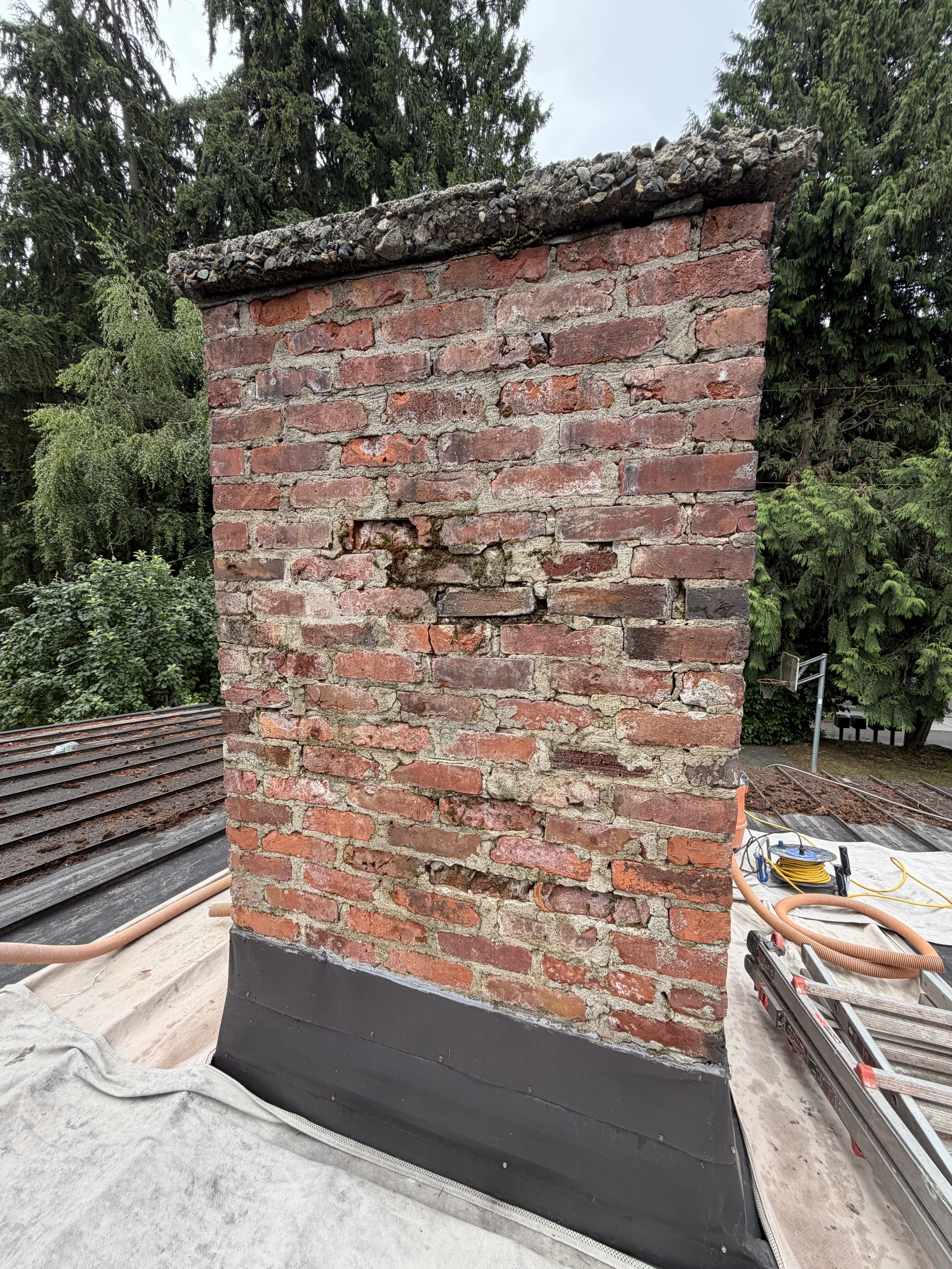 Expert brick chimney repair and restoration in Seattle by Baklinski Home Improvement