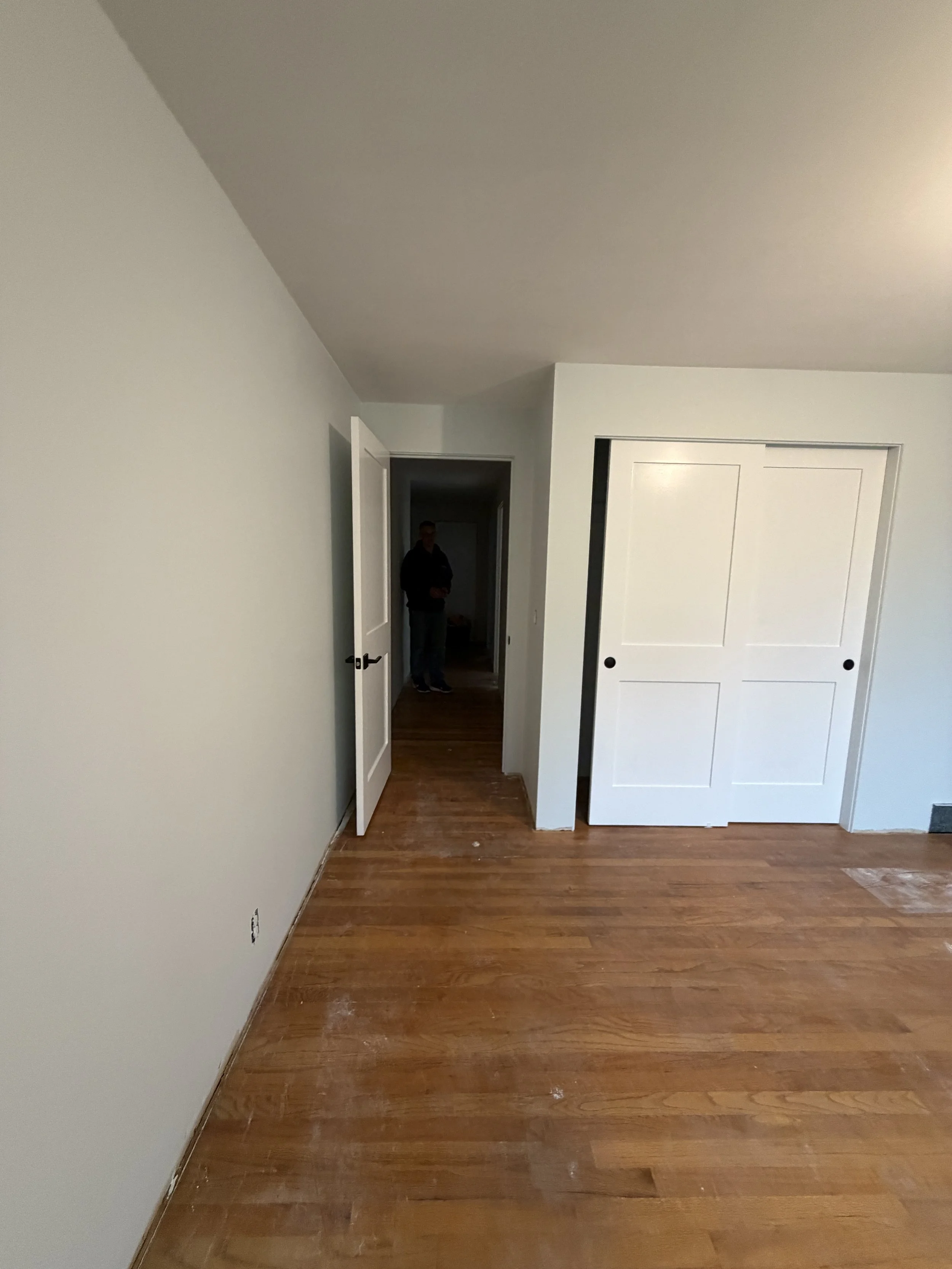 Completed room refresh Mercer Island with new shades and door