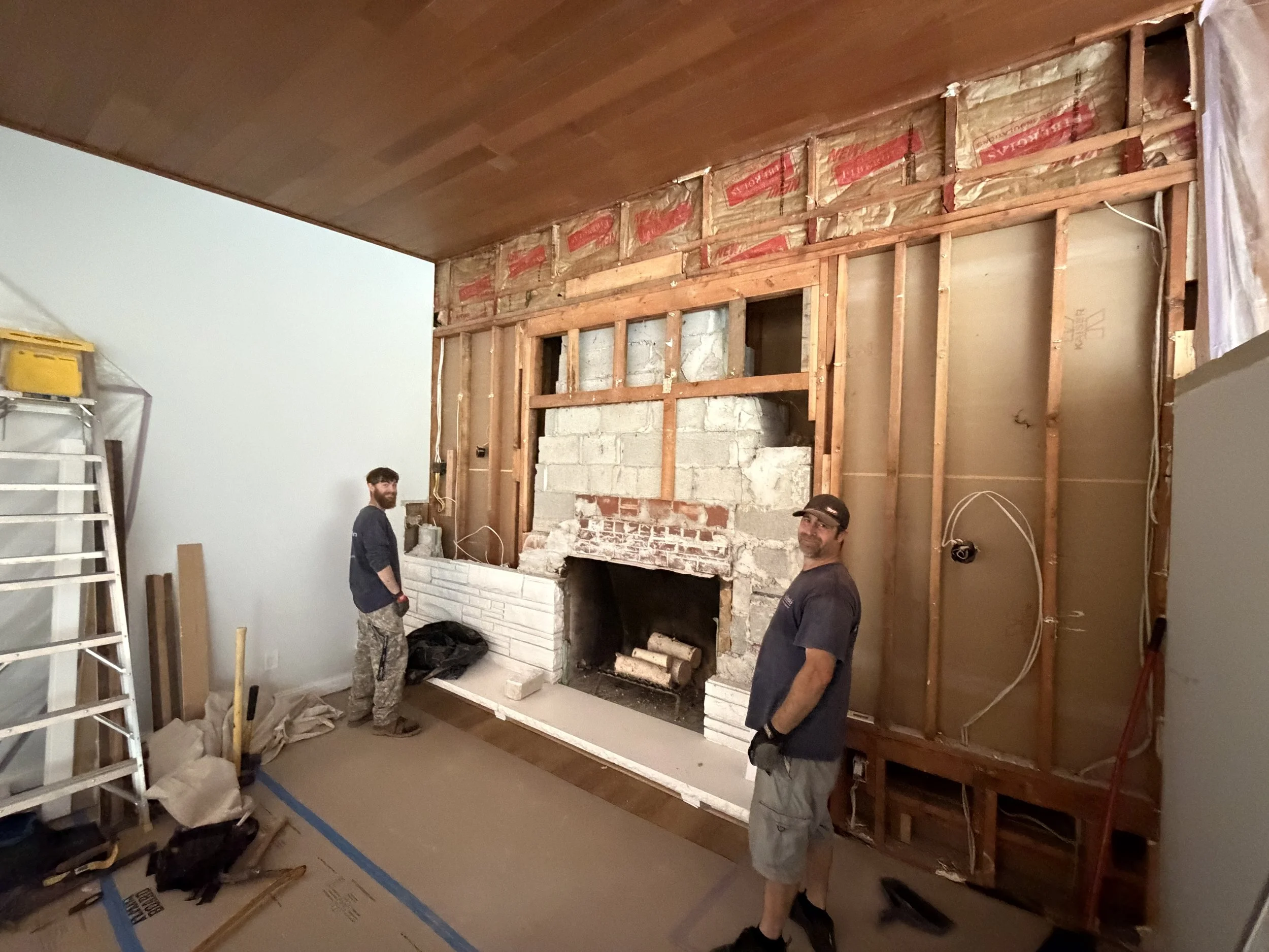 From Dated Wood-Burning Fireplace to a Brighter Bellevue Living Room