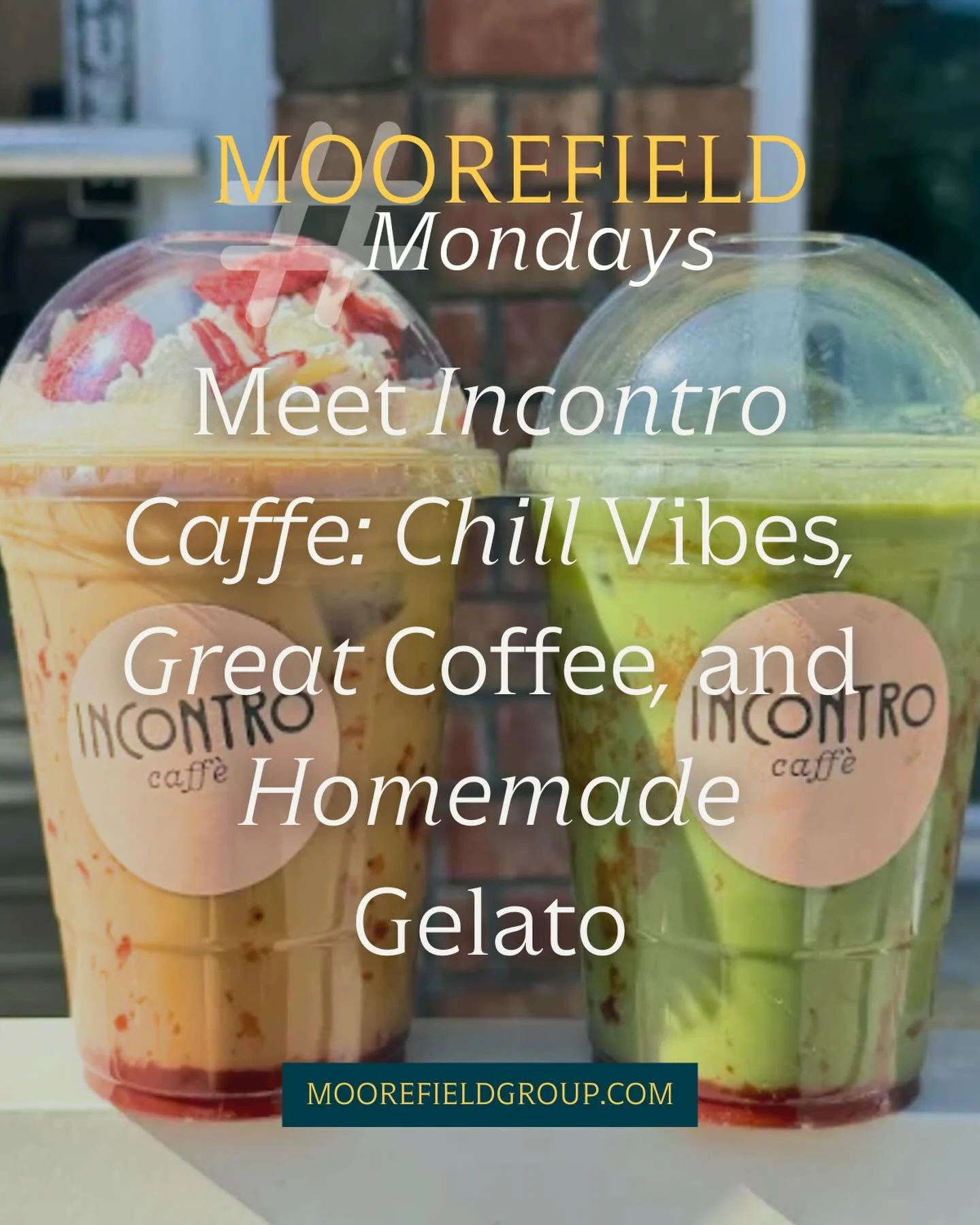 🎇Moorefield Mondays🎇

Our new caf&eacute; crush is the lovely Incontro Caffe, located on the corner of Academy and Summit Ave. In support of fellow JC small businesses, they serve ModCup Coffee and offer pastries from Choc O&rsquo; Pan. Beyond thei
