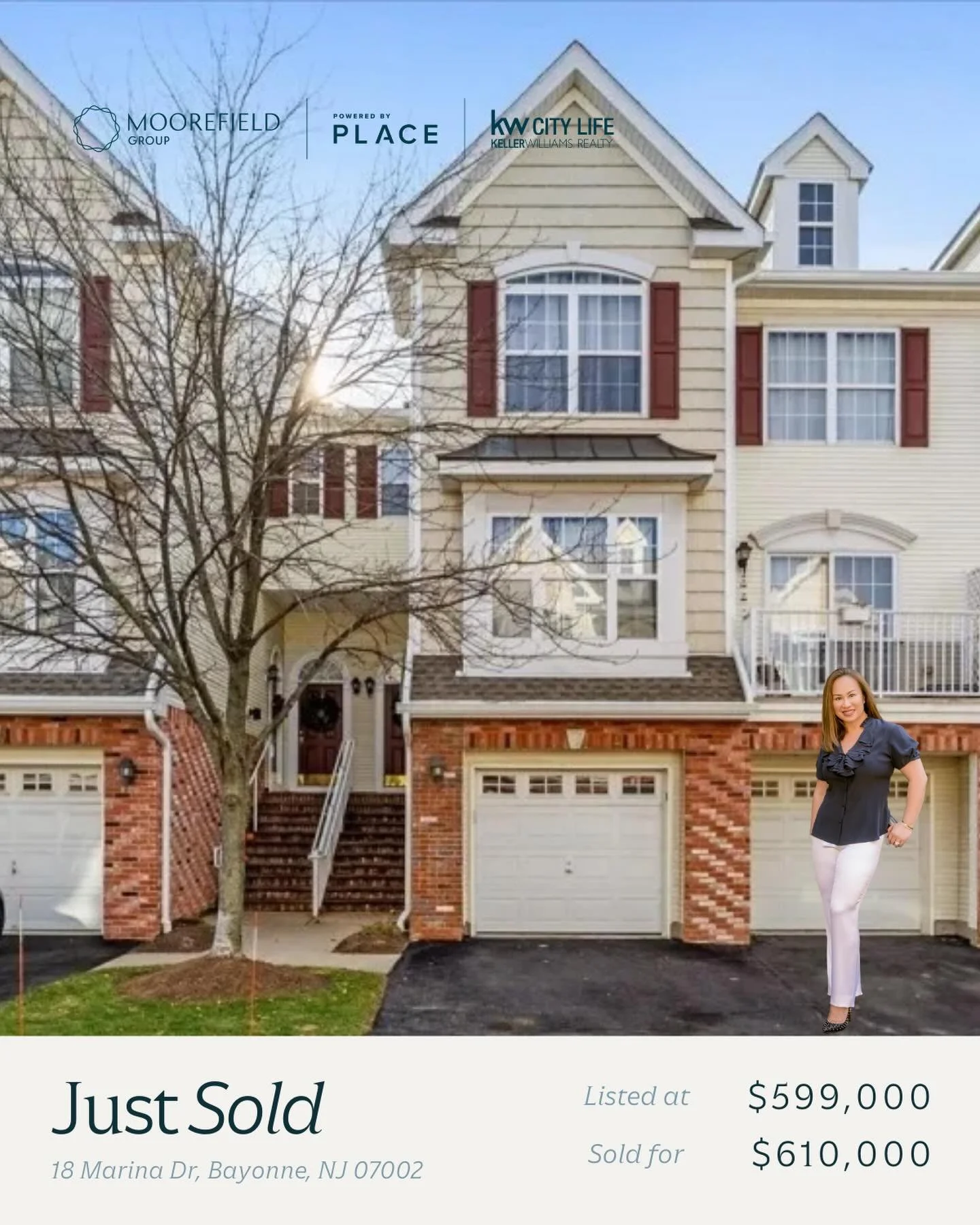 💫 JUST SOLD! 💫

📍 18 Marina Dr
Bayonne, NJ 07002

Proud to have our very own Tina guide and represent the buyers on this gorgeous townhome &mdash; a stunning residence featuring classic brick exterior, and an inviting layout perfect for modern liv