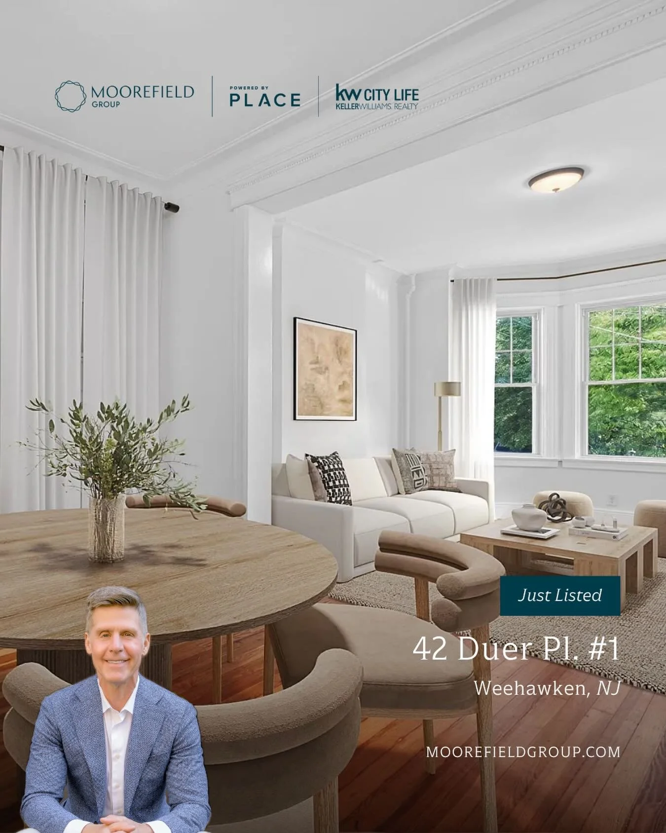 Just Listed for Rent! 
42 Duer Pl #1
Weehawken, NJ 07086
Listed@ $3,200/mo 3 Bed | 1 Bath 1,200 sq. ft.

Recently updated first-floor residence offering 3 bedrooms and 1 bath, perfectly positioned on a lush tree-line street in the vibrant community o