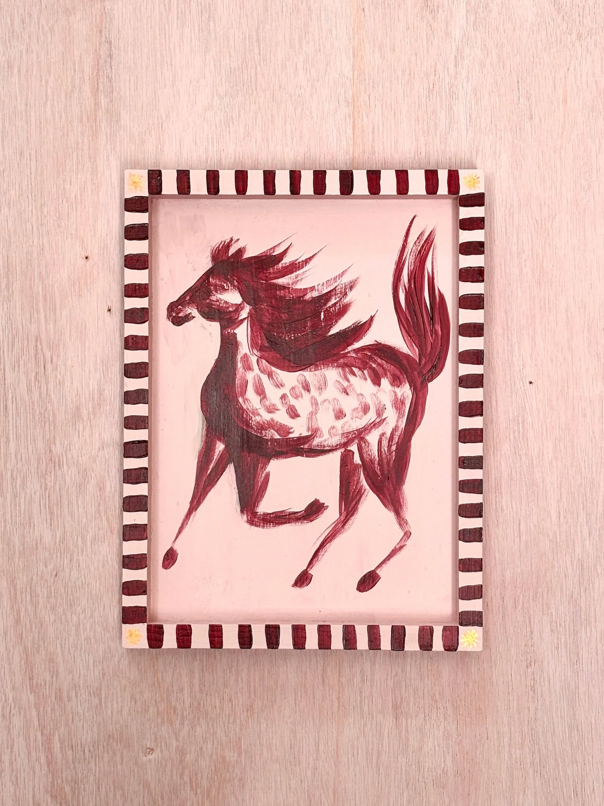 The Horse Original Art on Wood