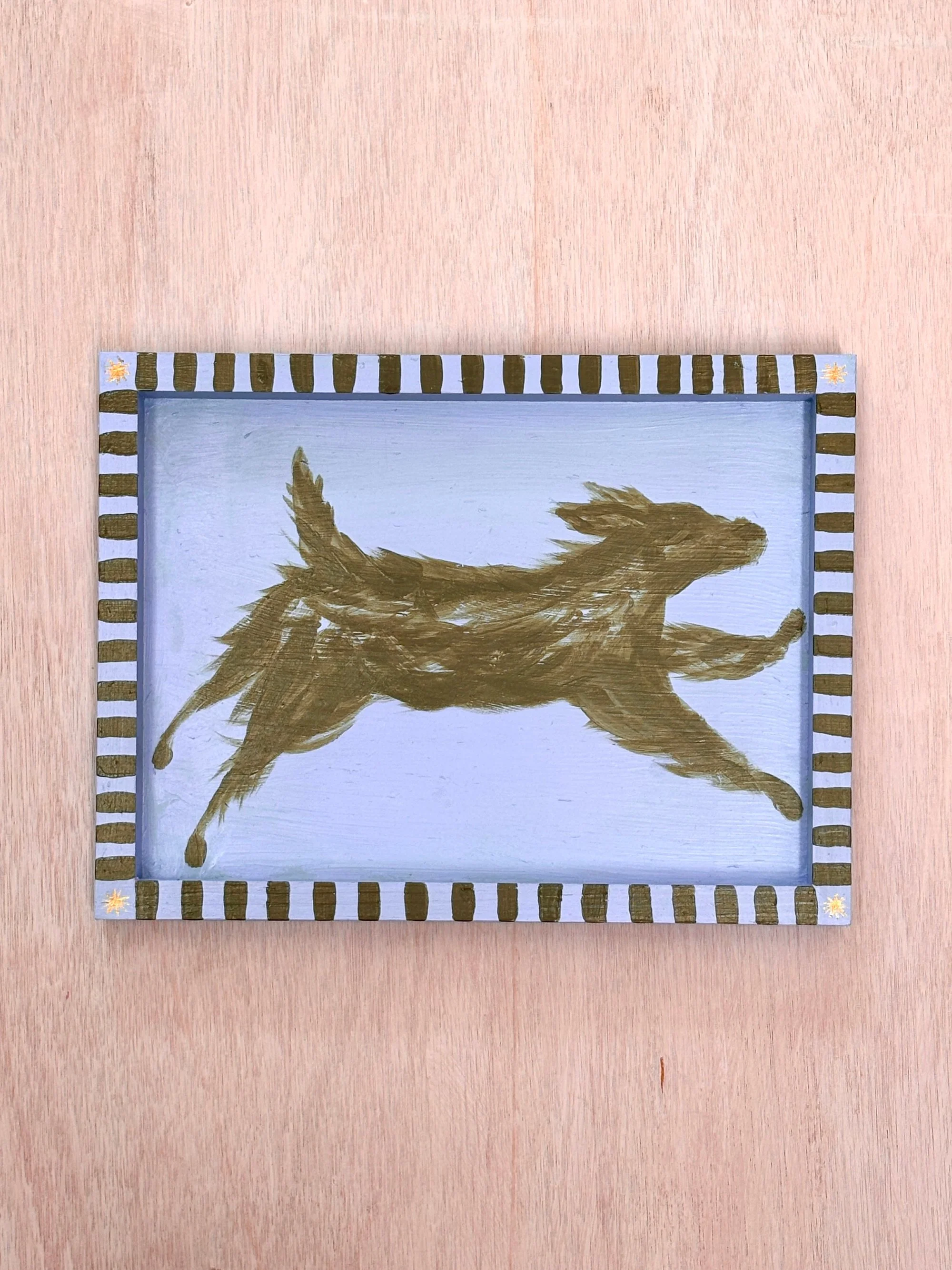 The Dog Original Art on Wood