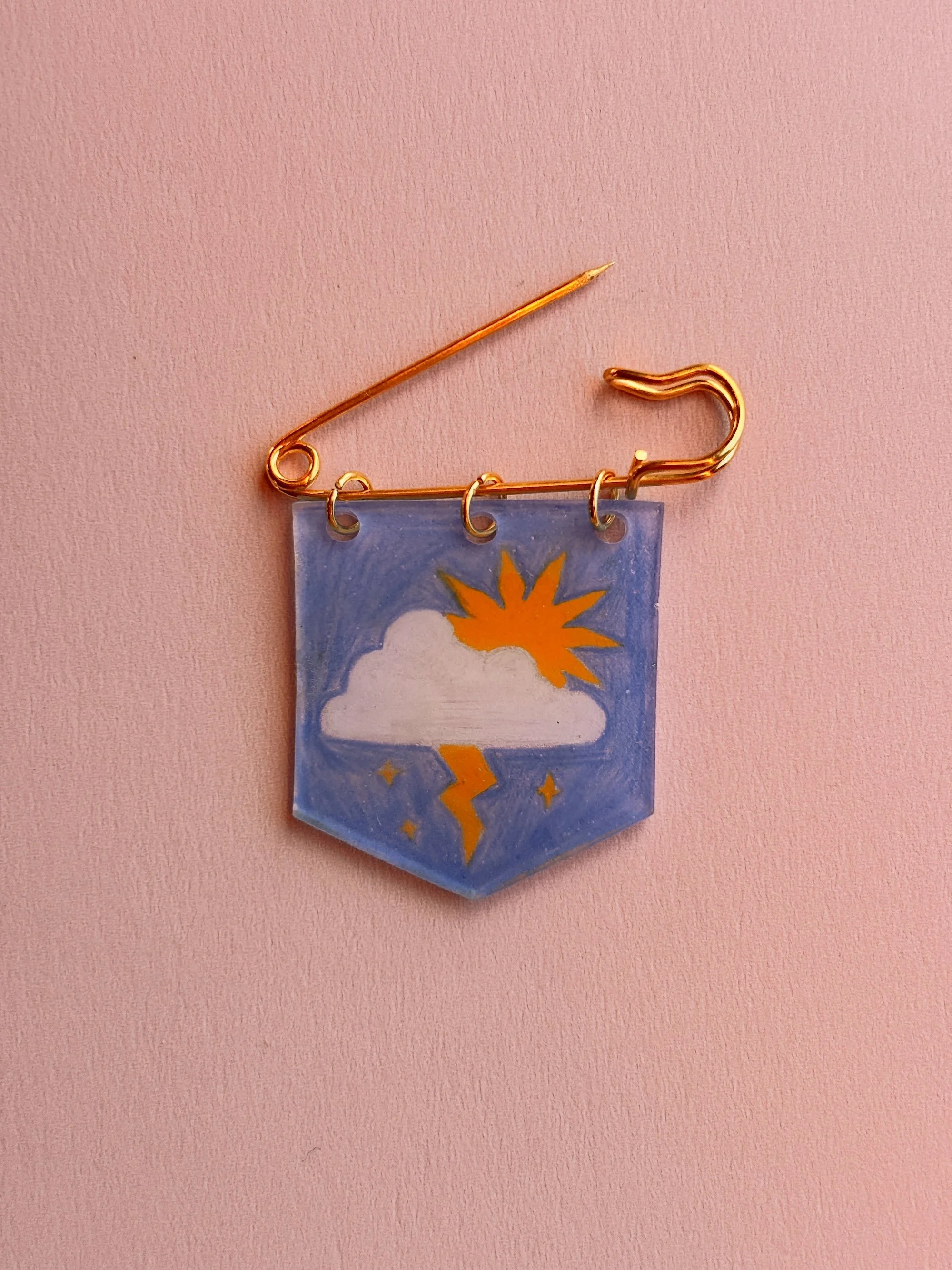 Stormy Sun Pin