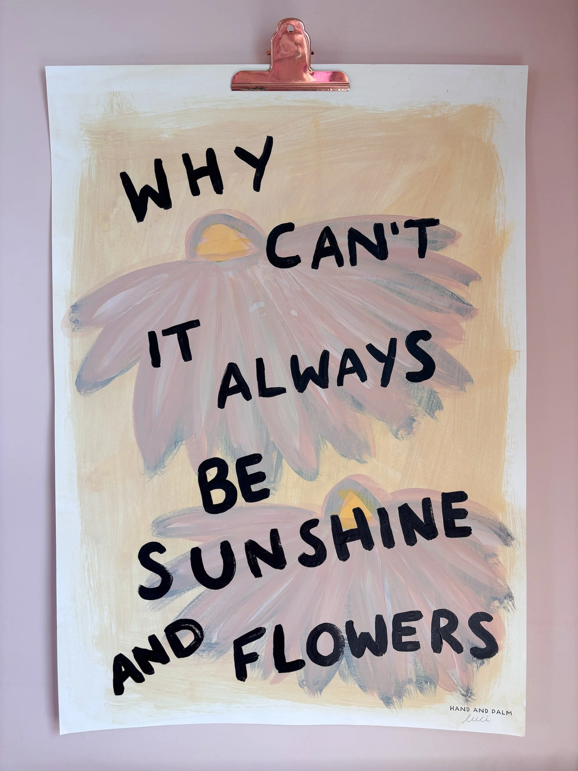 Sunshine and Flowers A2 Original Art