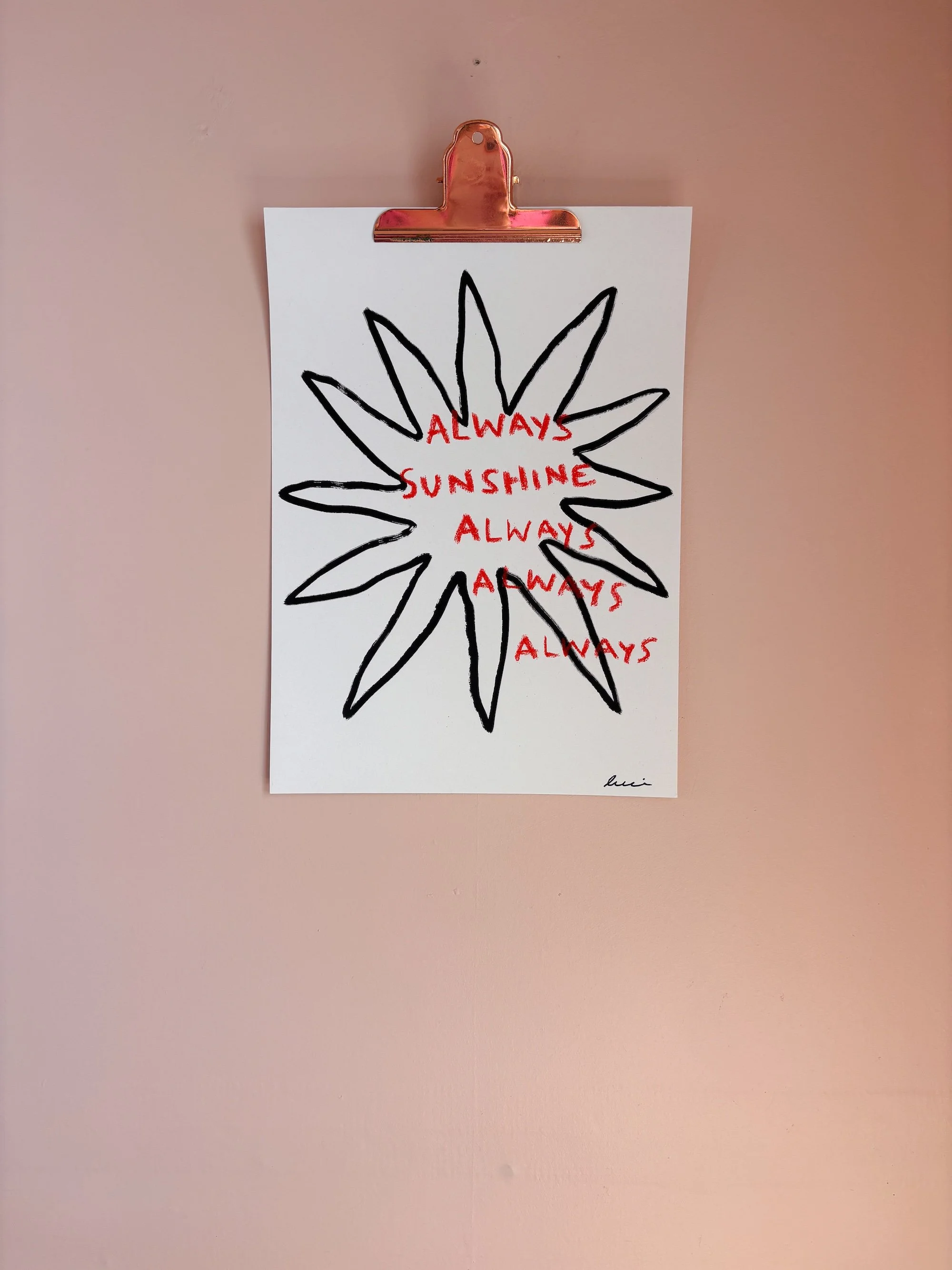 Always Sunshine Sketch A4 Original Art