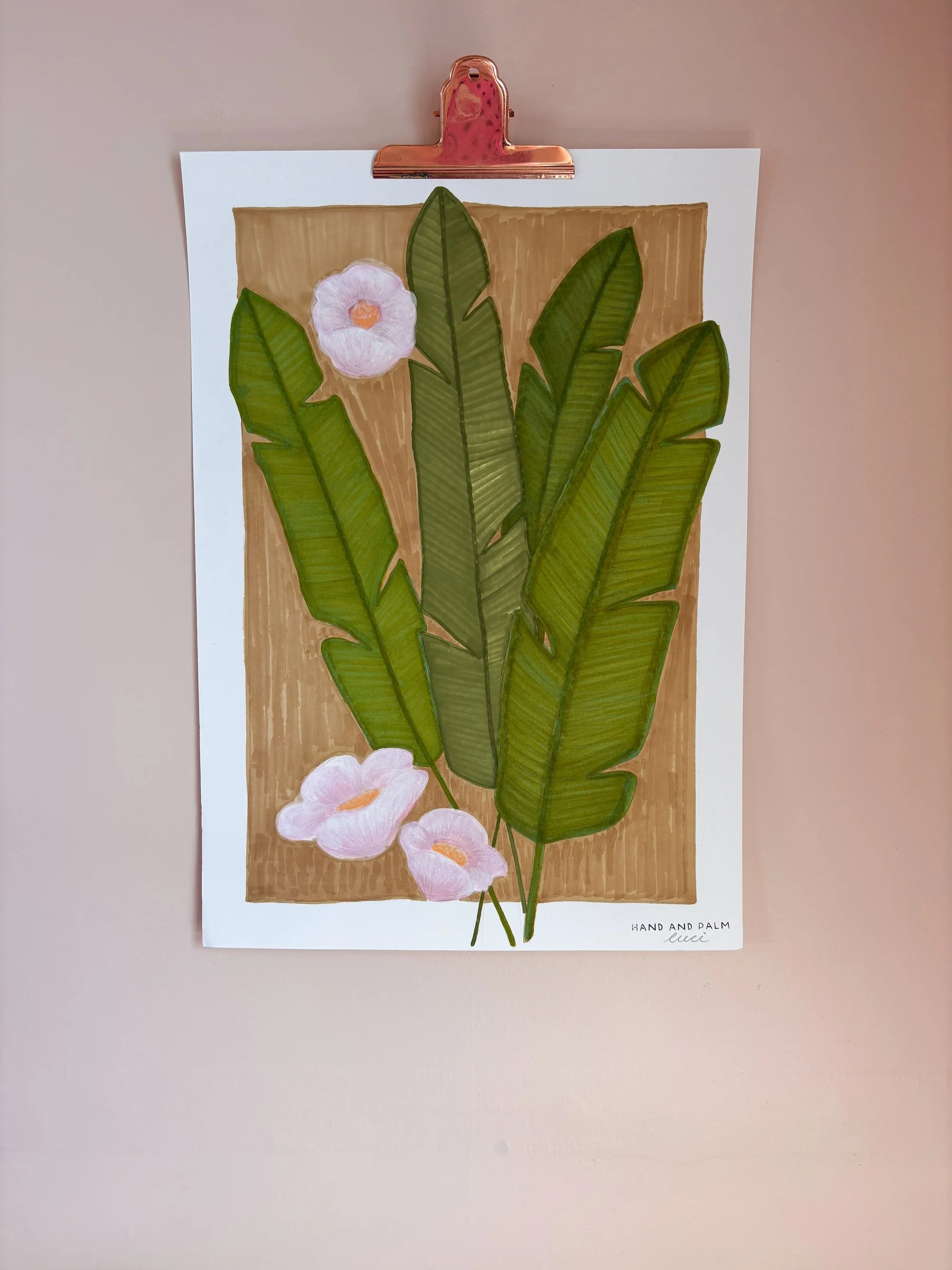 Banana Palms A3 Original Art