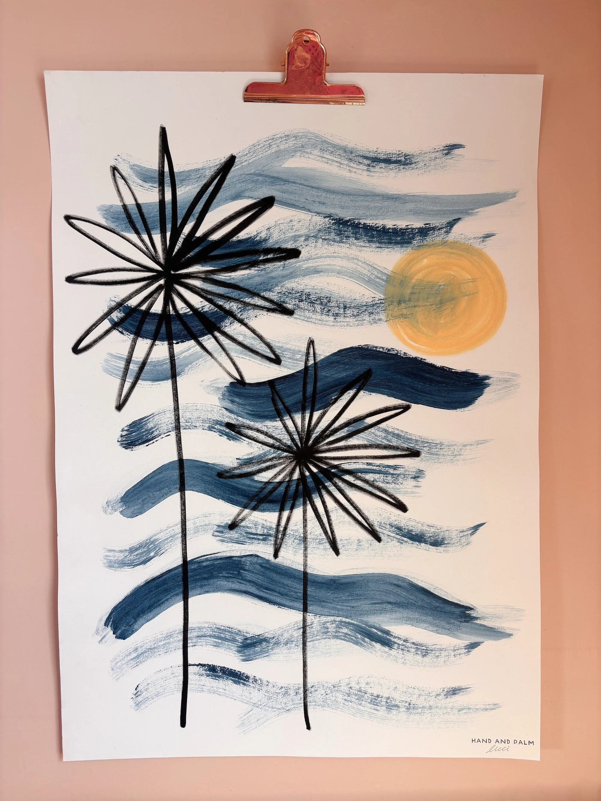 Stormy Palms A2 Original Art