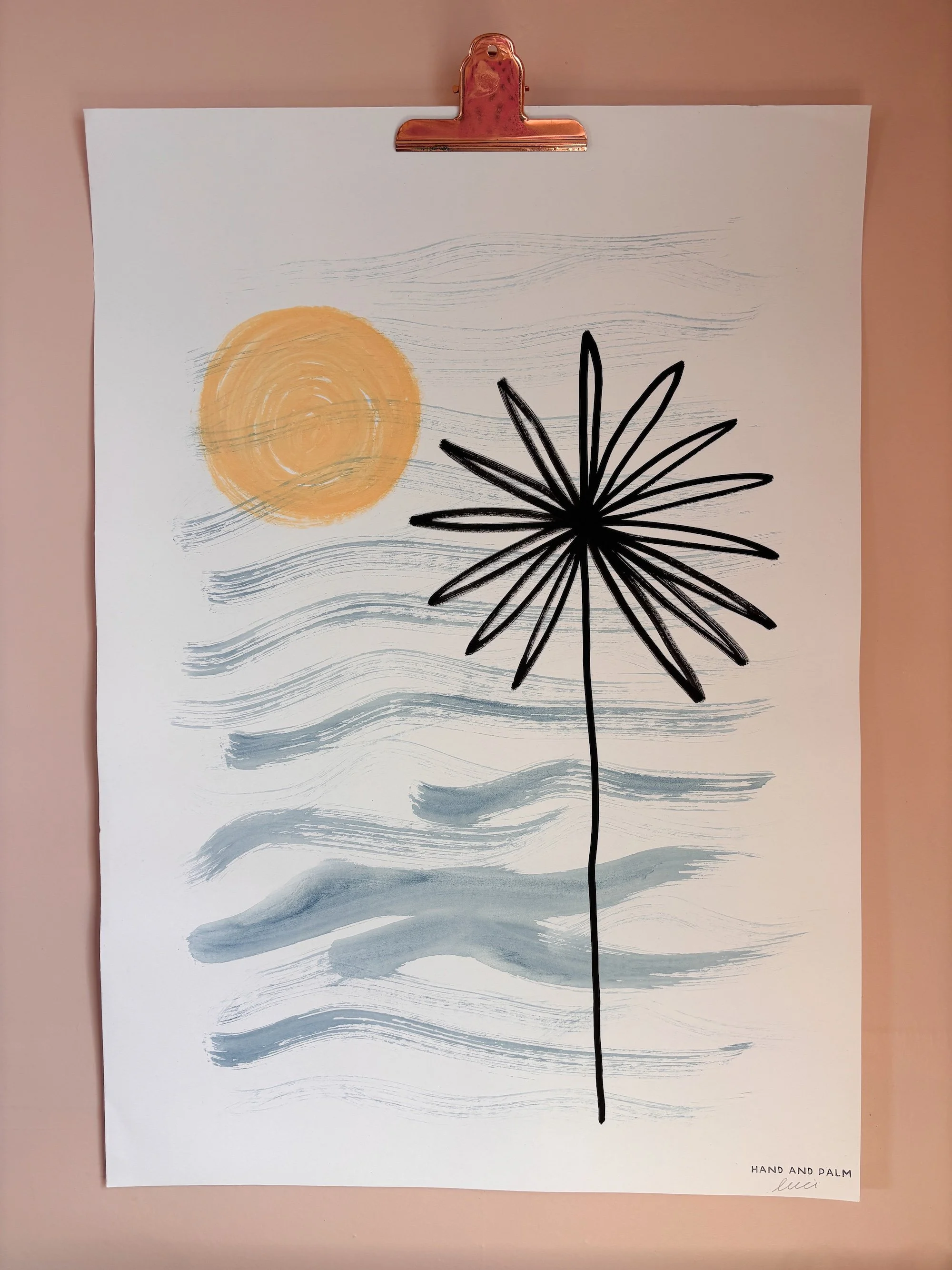 Calm Palms A2 Original Art
