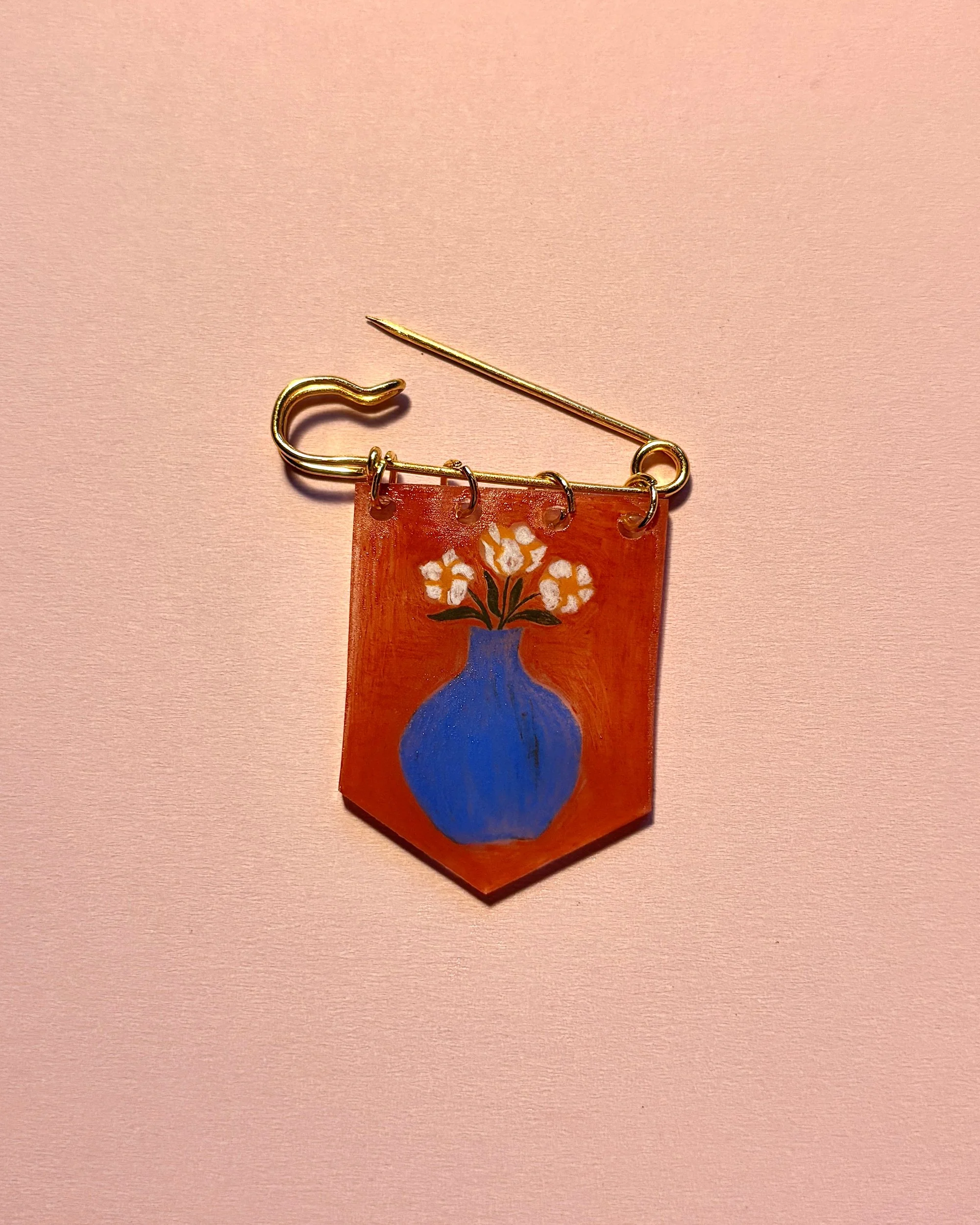 Vase and Flowers Pin